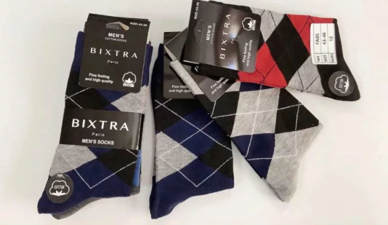 Chaussettes Homme Motif Losange (2x12)