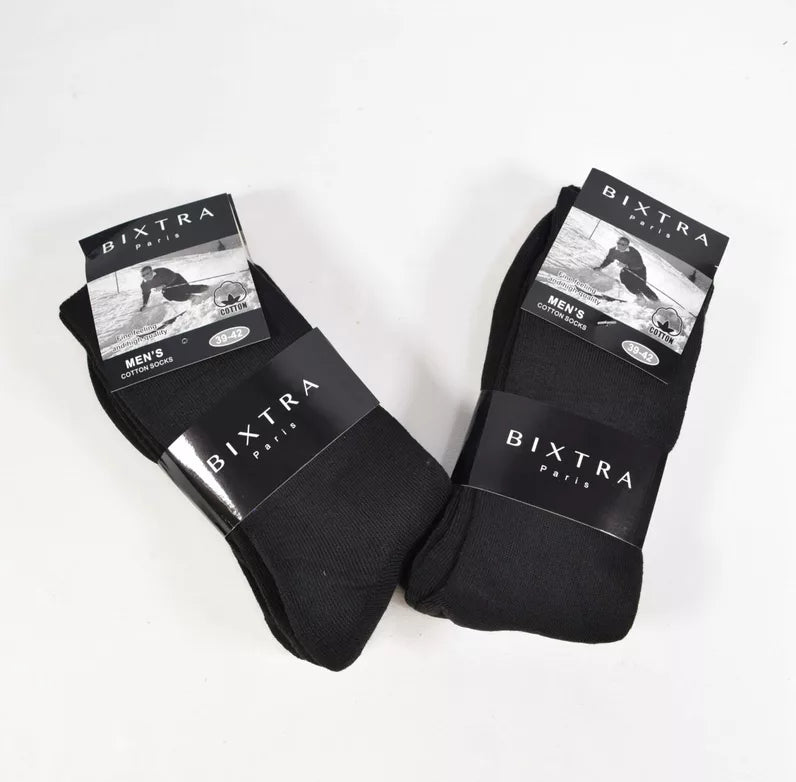 Chaussettes Epaisses Hivers Noir Sans Motif 

 (x24)