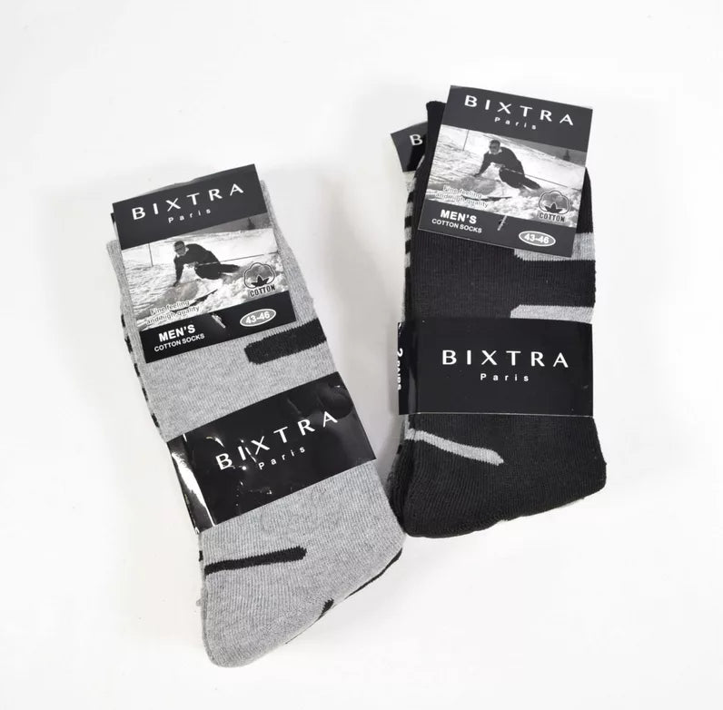 Chaussettes Homme Noir Motif Traits

 (x24)