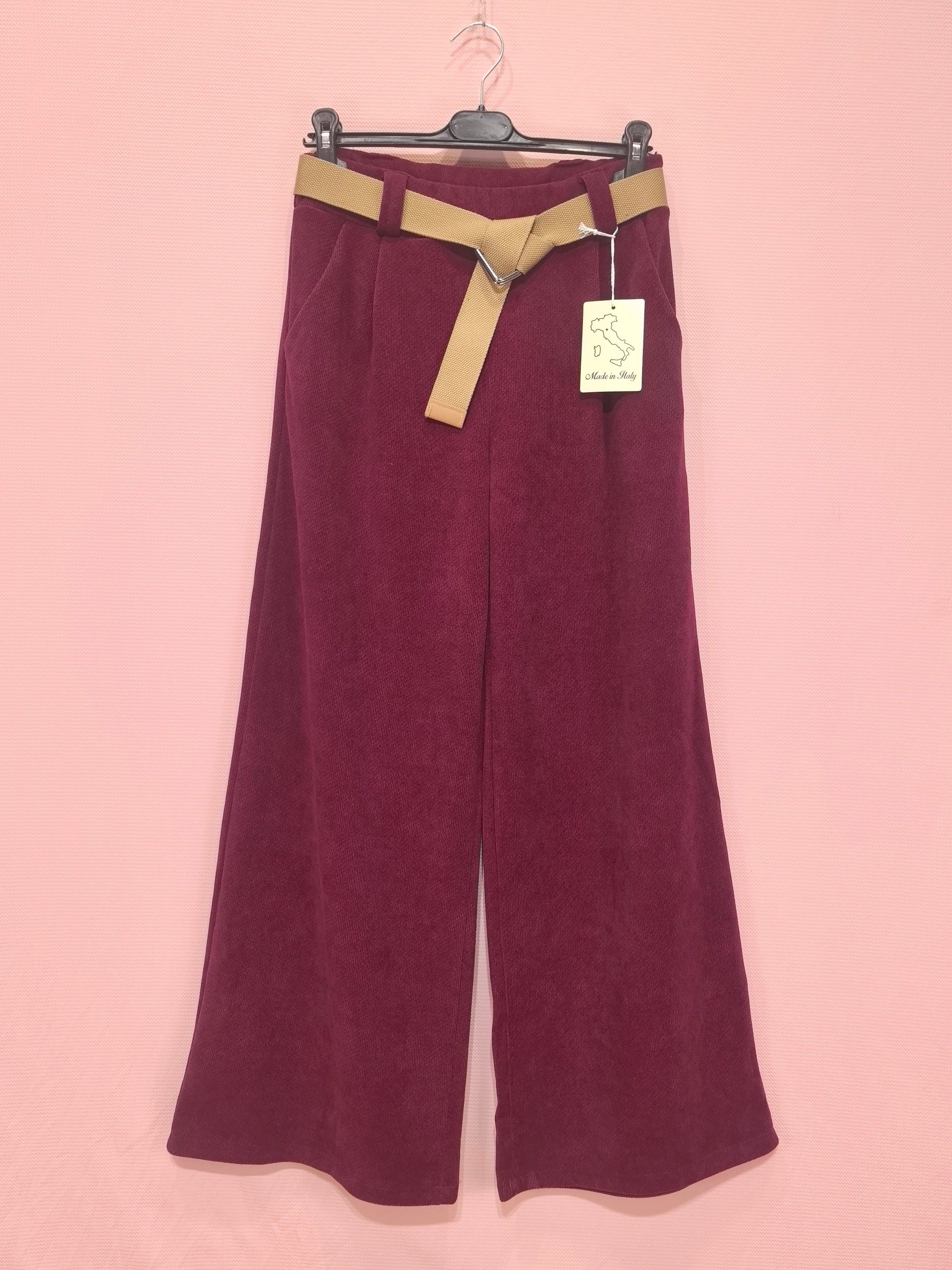 Pantalon large en tissu texturé au toucher doux(x6)