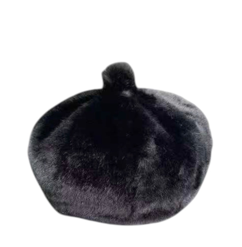 Béret femme en fausse fourrure (x12)#1