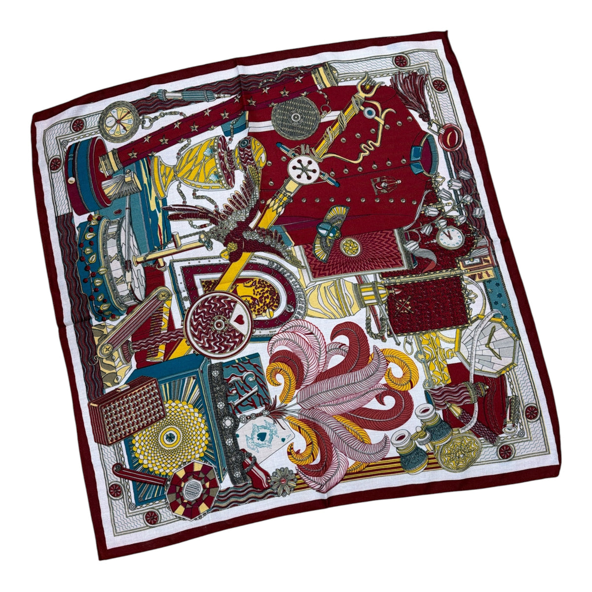 Foulard Carré à motifs vintage accessoires (x12)#45