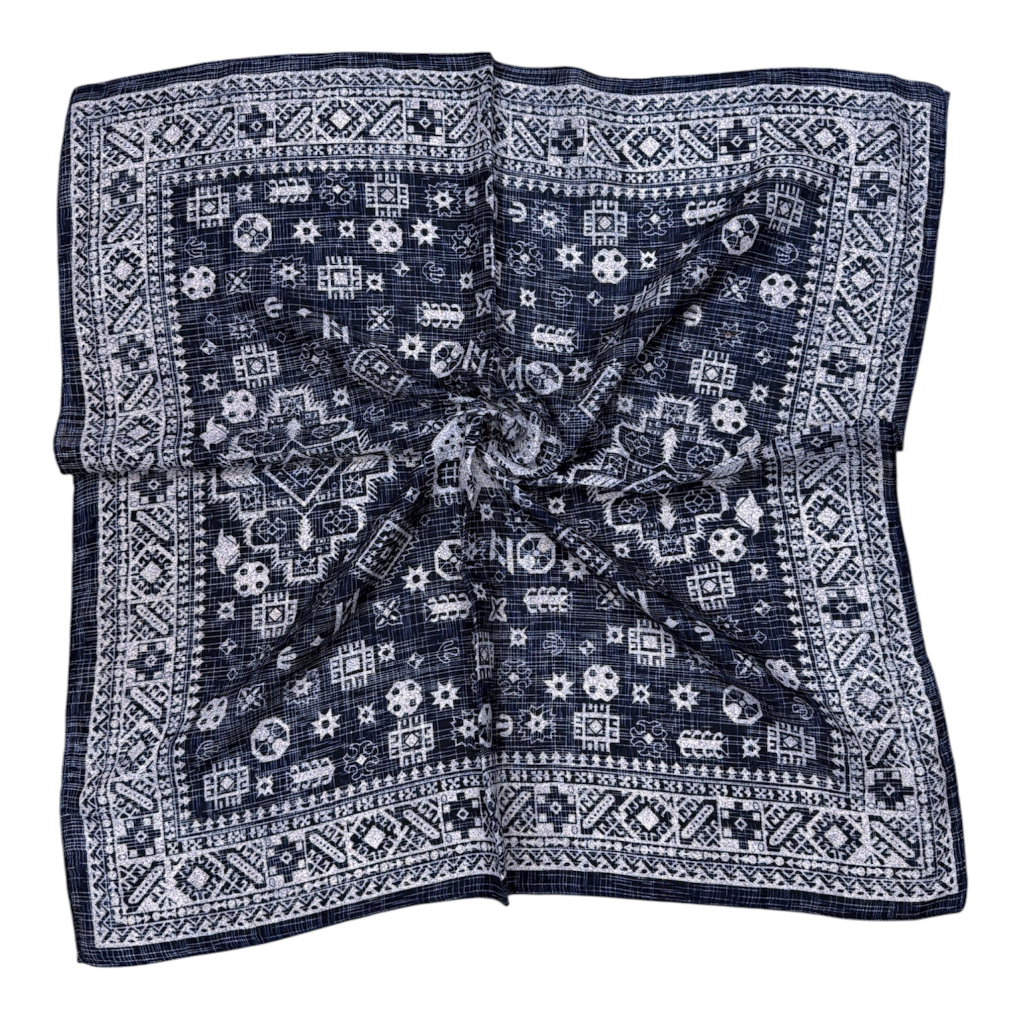 Foulard carré ethnique à motifs géométriques (x12)#41