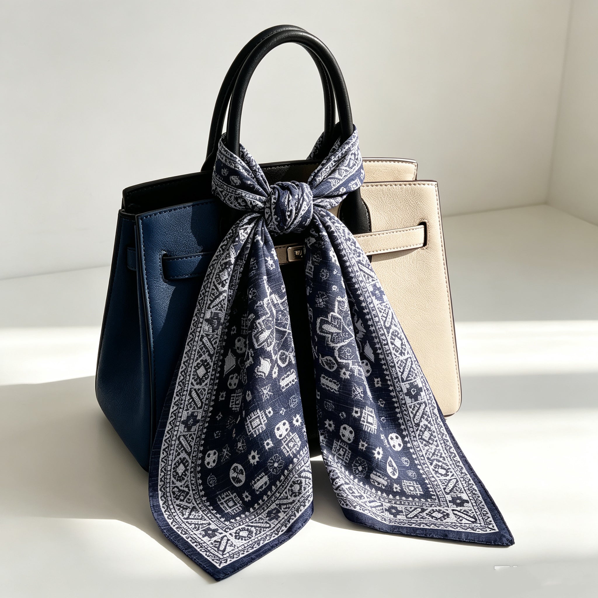 Foulard carré ethnique à motifs géométriques (x12)#41