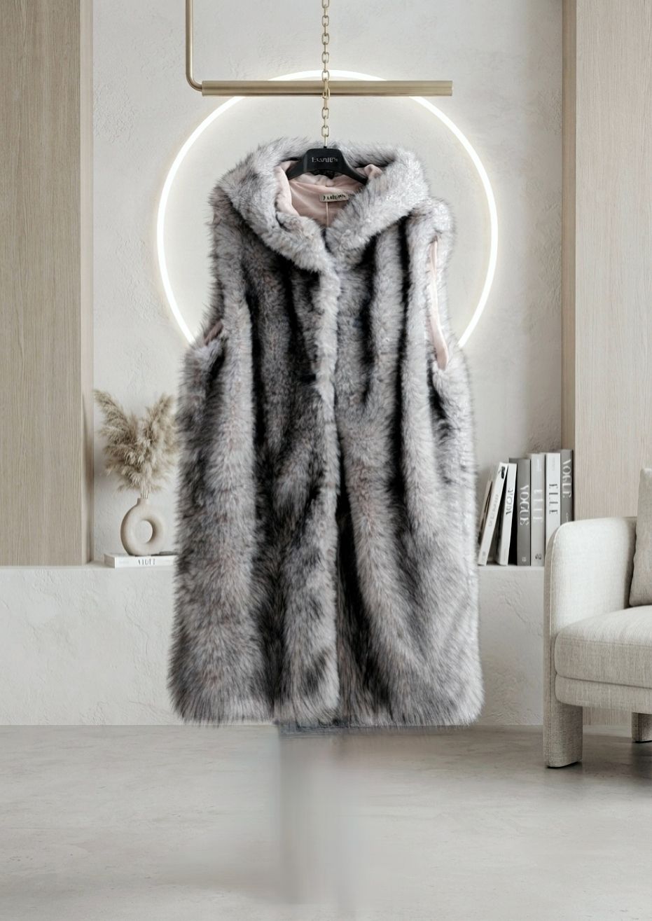 Gilet En Fausse Fourrure À Capuche (x4)