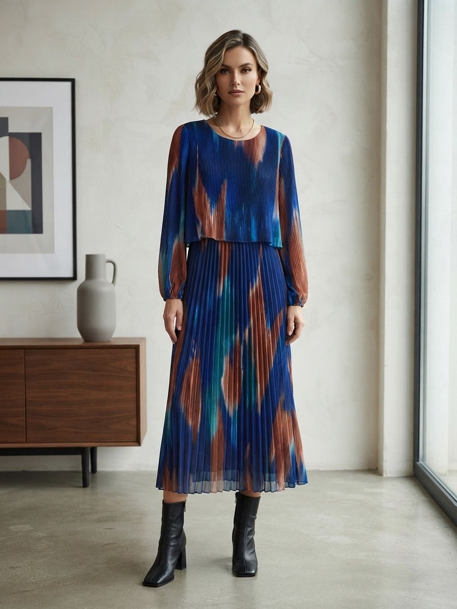 Robe Plissé Imprimée (x3)
