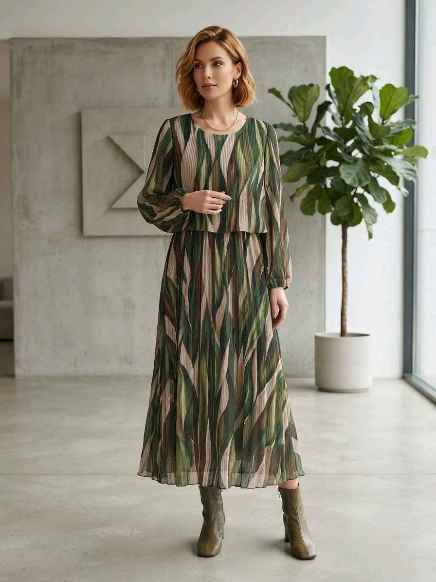 Robe Plissé Imprimée (x3)