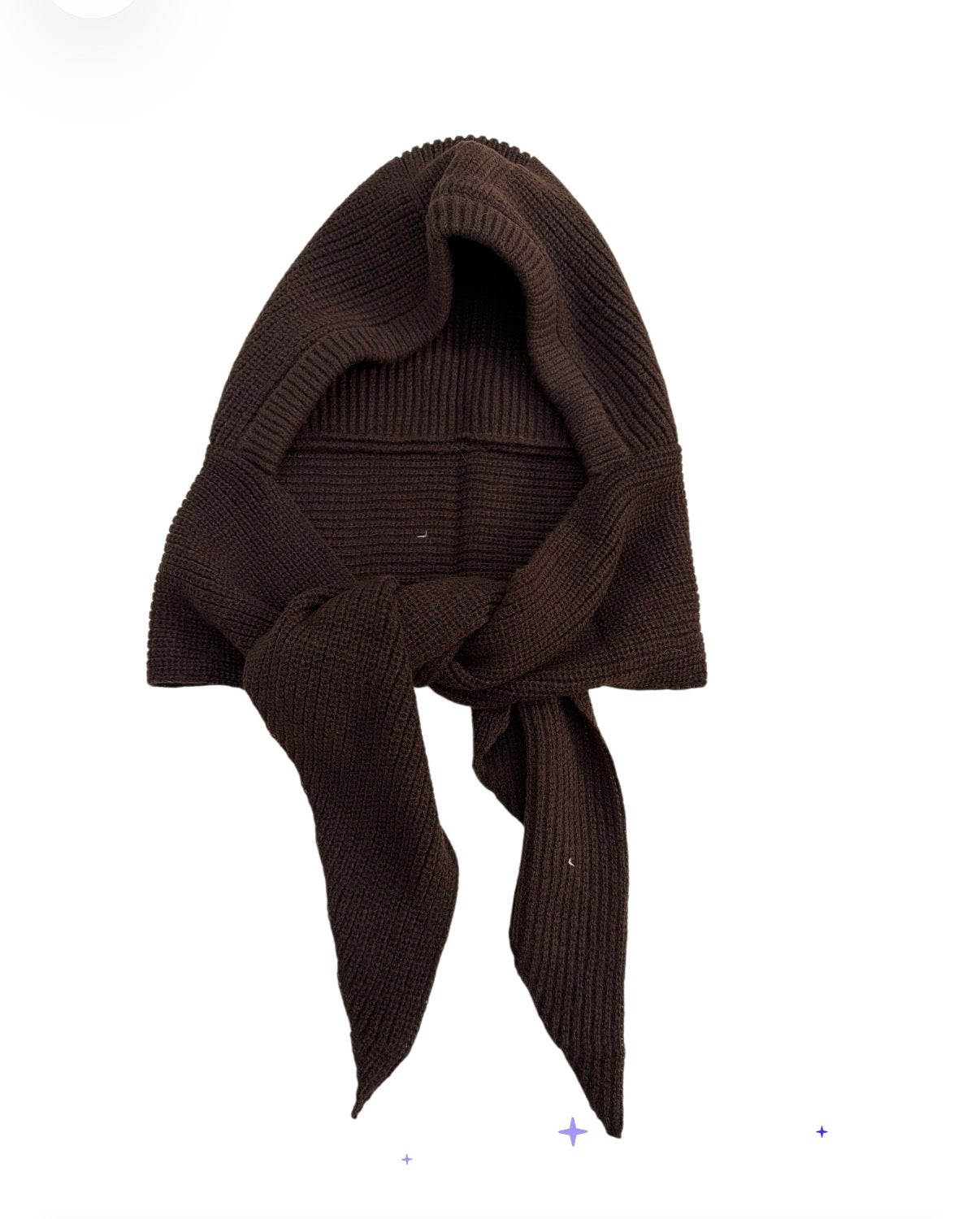 Cagoule bonnet écharpe tricotée à cordon ajustable (x12)#40