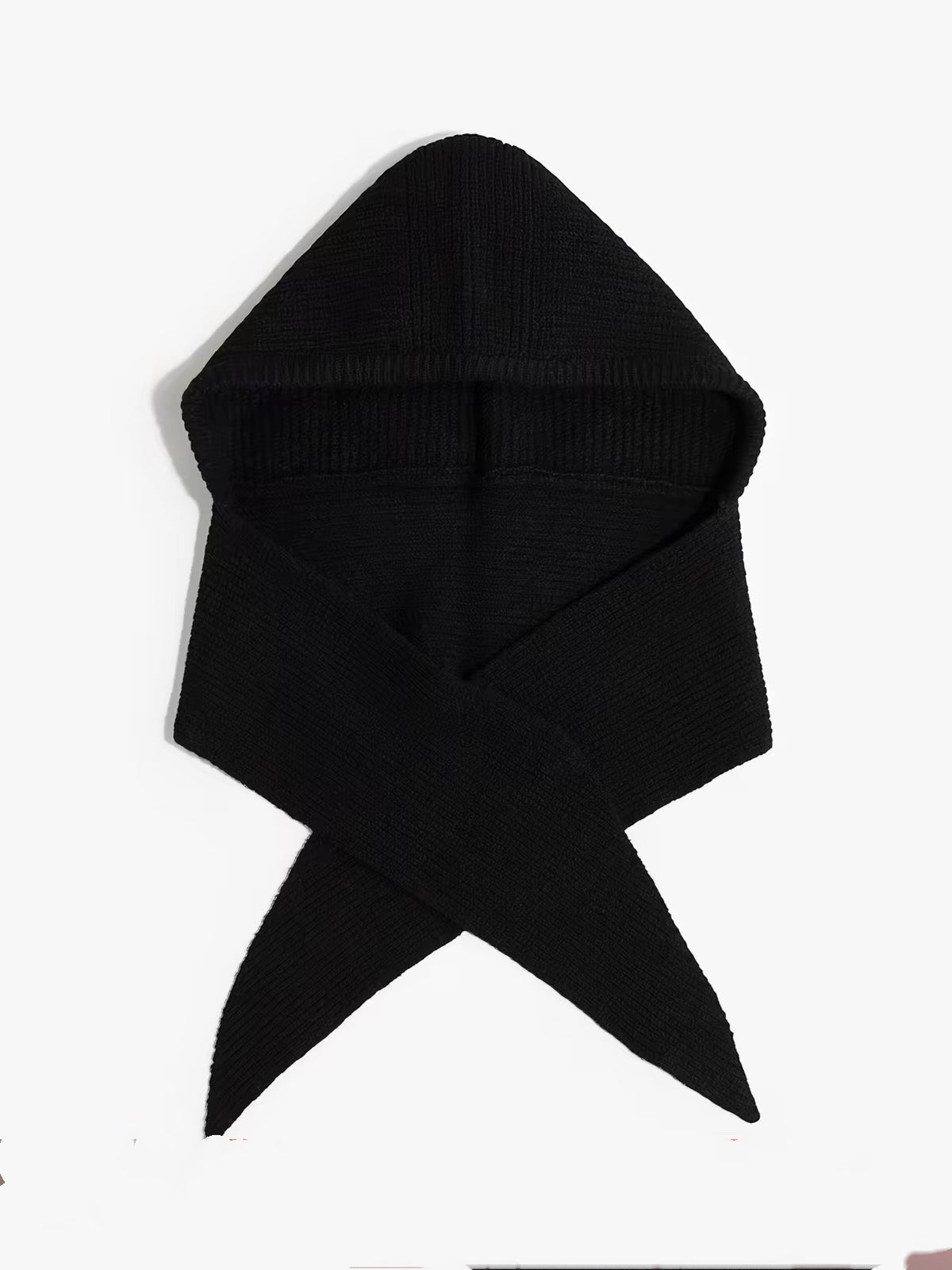 Cagoule bonnet écharpe tricotée à cordon ajustable (x12)#40