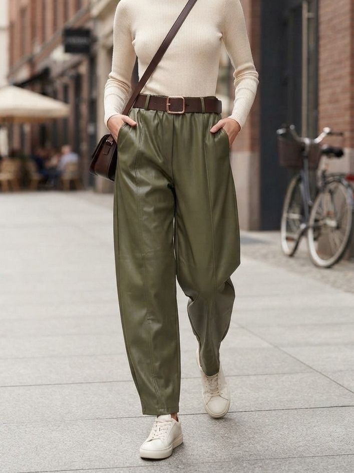 Pantalon Ballon En Similicuir (x6)
