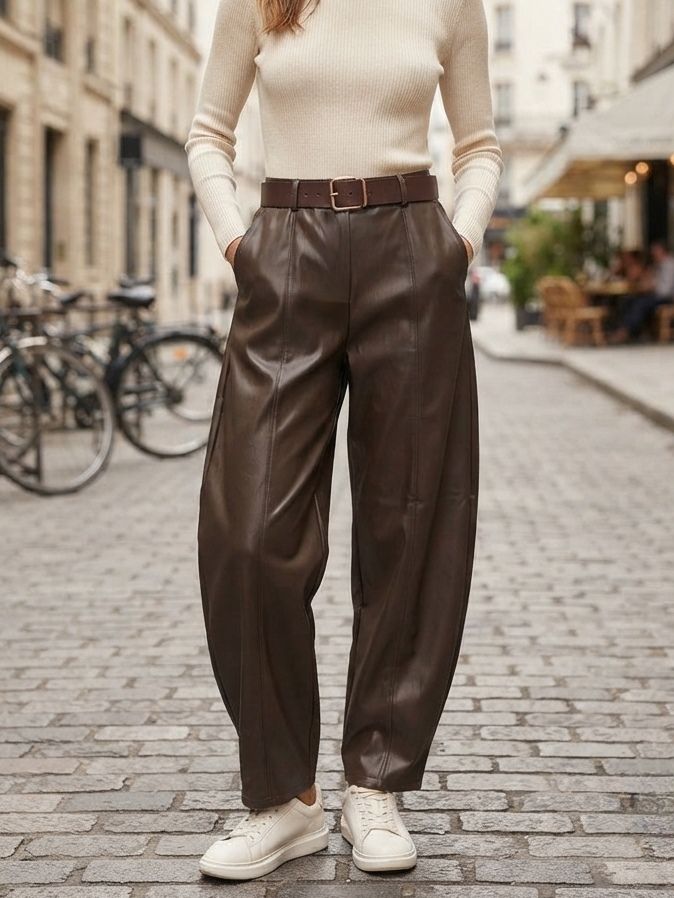 Pantalon Ballon En Similicuir (x6)