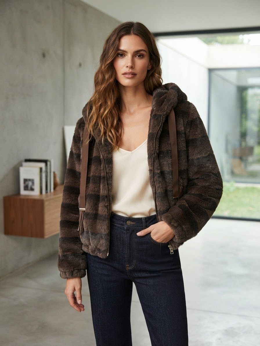 Manteau Fausse Fourrure Courte(x2)