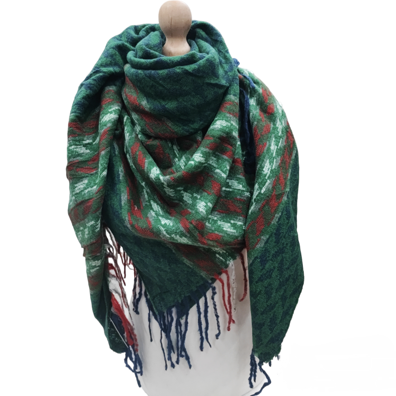 Houndstooth pattern shawl scarf 130x130 (X6) #33