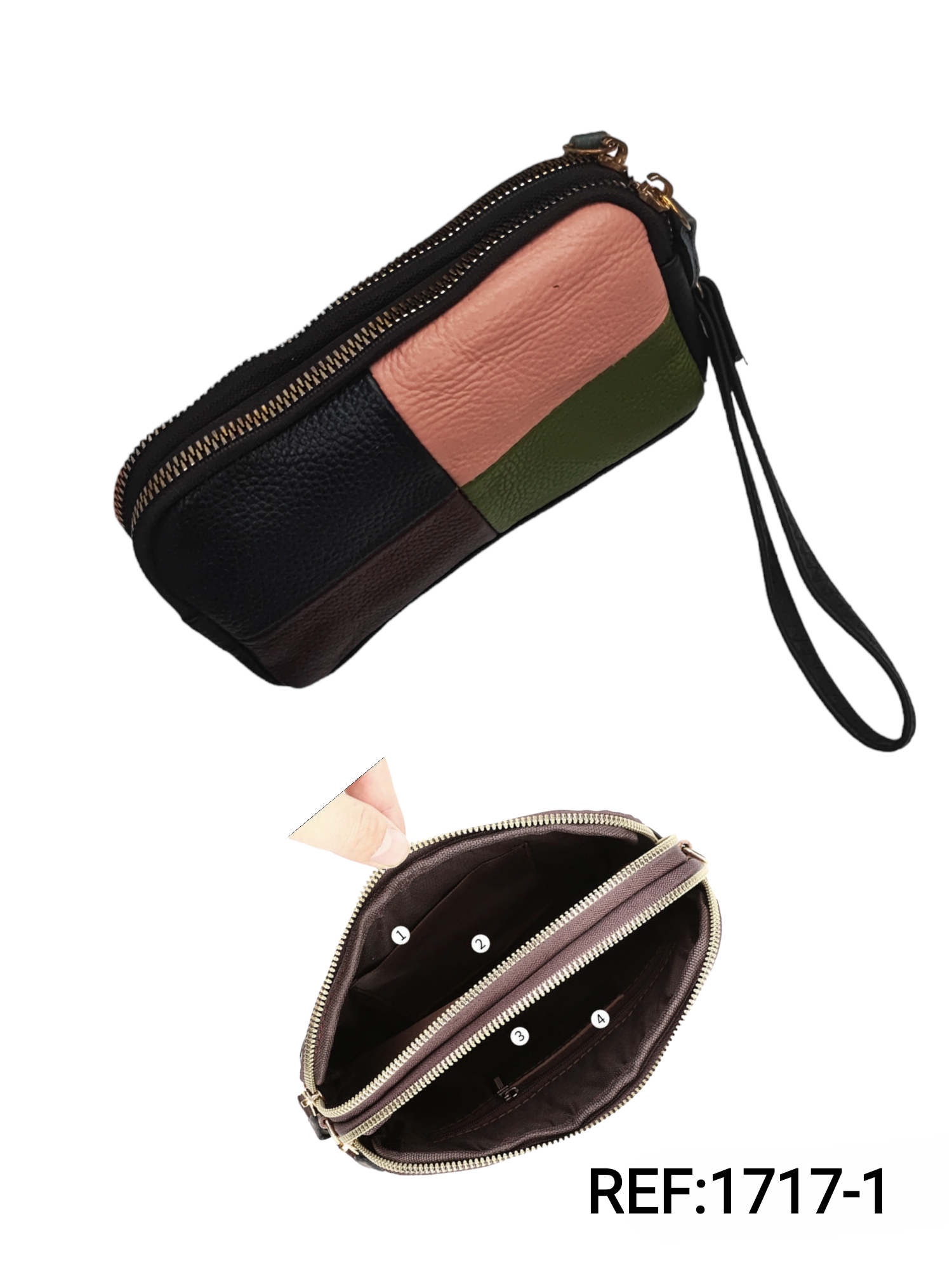 Coin purse - Genuine leather square color (X6)