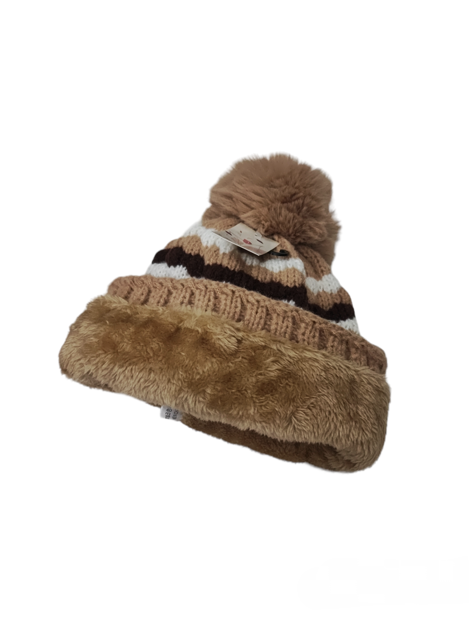 Women's hat with pompom filling (x12) #3