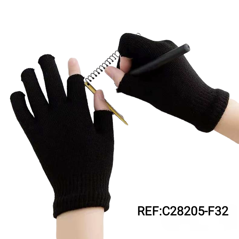 Mitaines gants  Simple Noir (x12)F32