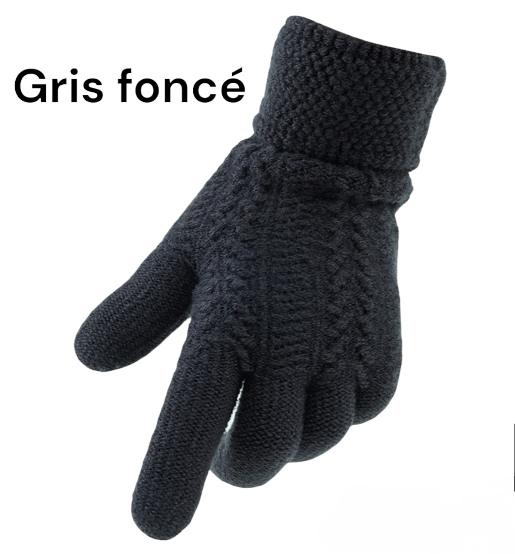 Gants  homme  tricotés tactiles (x12) H4