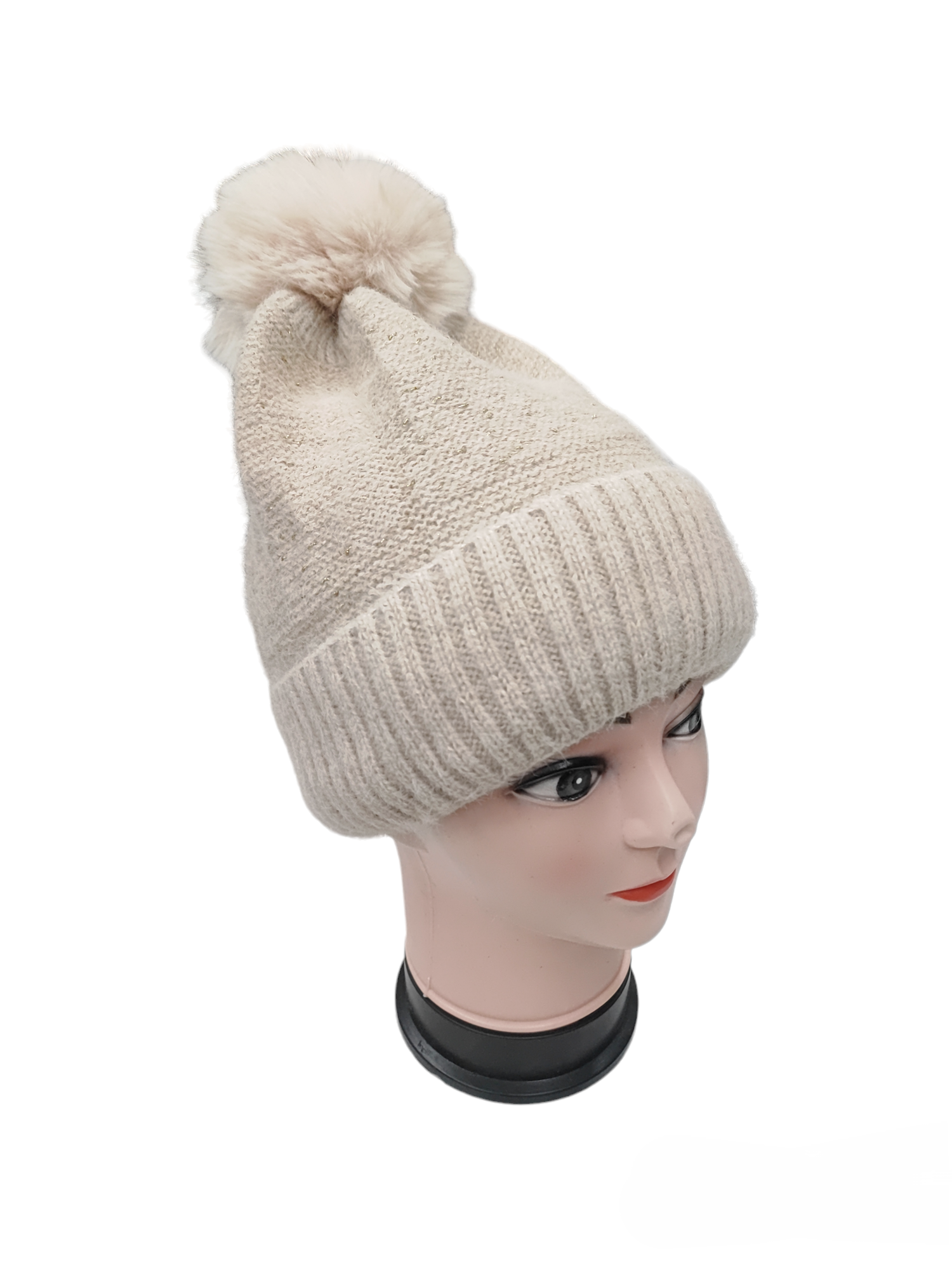 Women's hat with pompom filling (x12) #4