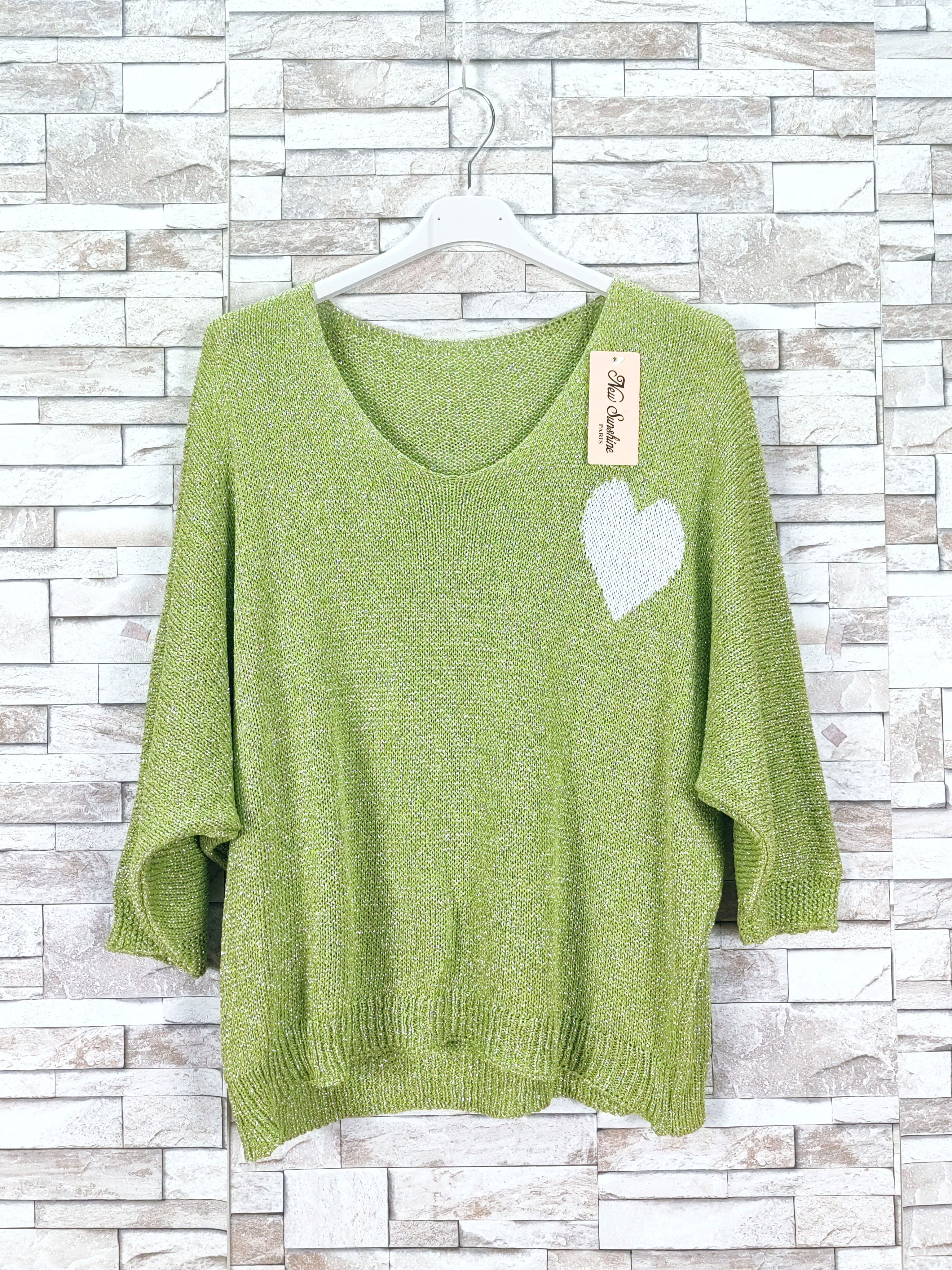 Batwing sleeve sweater with shiny knit (x9)