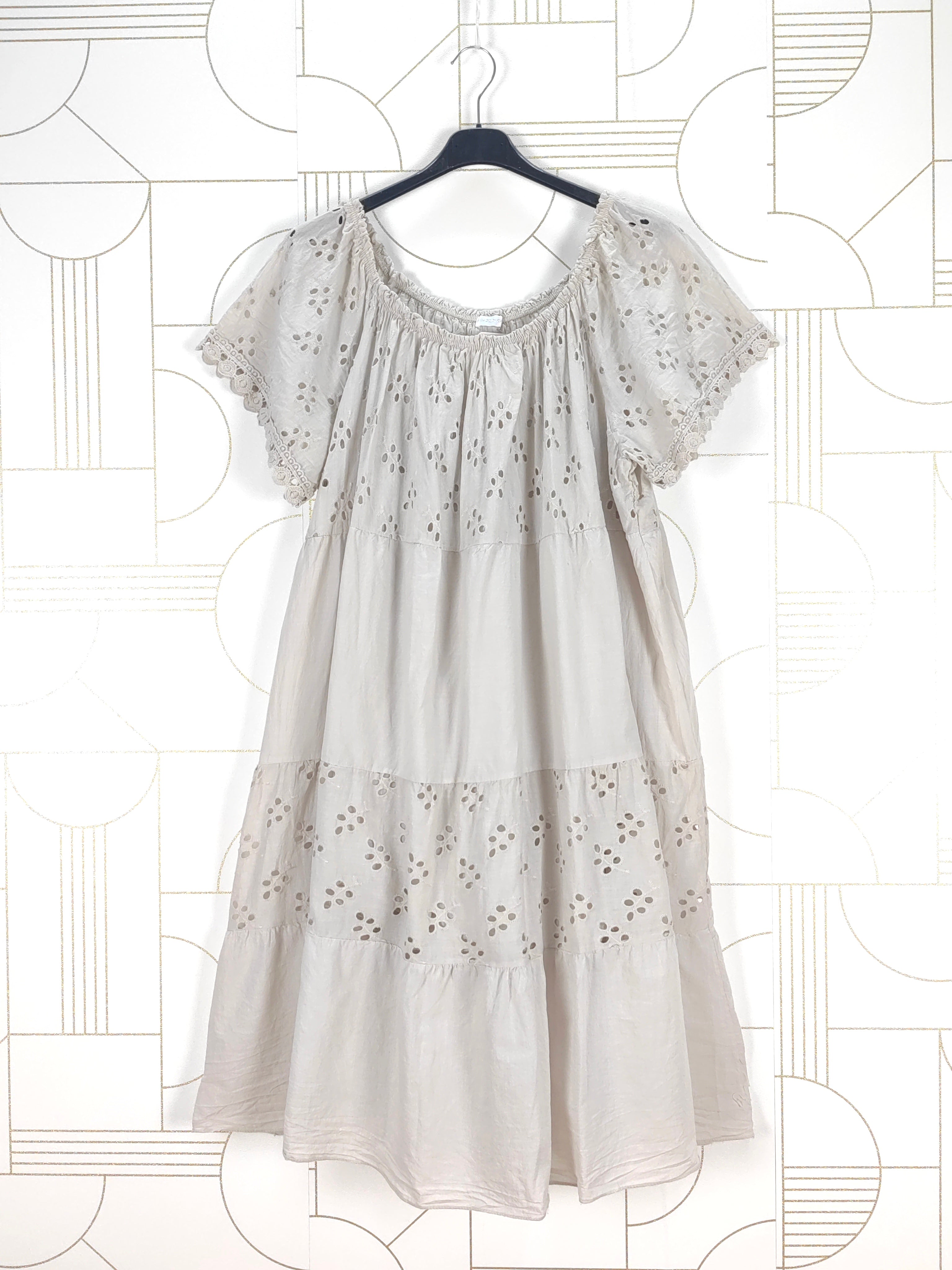 Robe broderie anglaise avec doublure (X6)