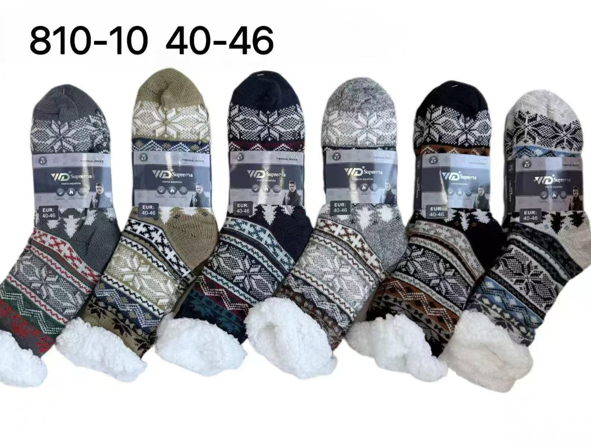 Chaussettes fourrées homme tout doux T40-46 (x12) #10