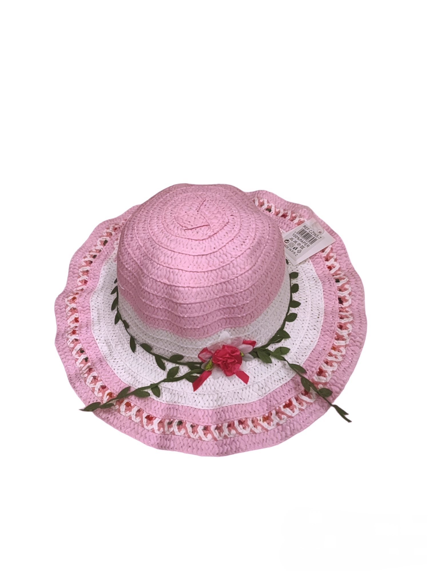 Children's flower pattern hats (x12)