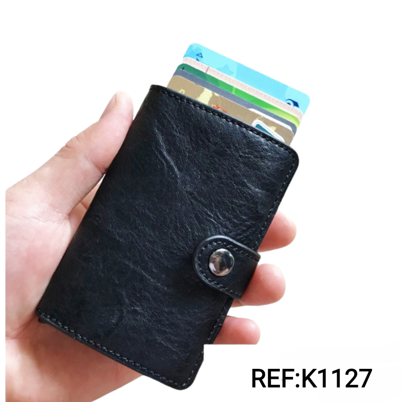 GIAL Armored credit card holder with button (x12)