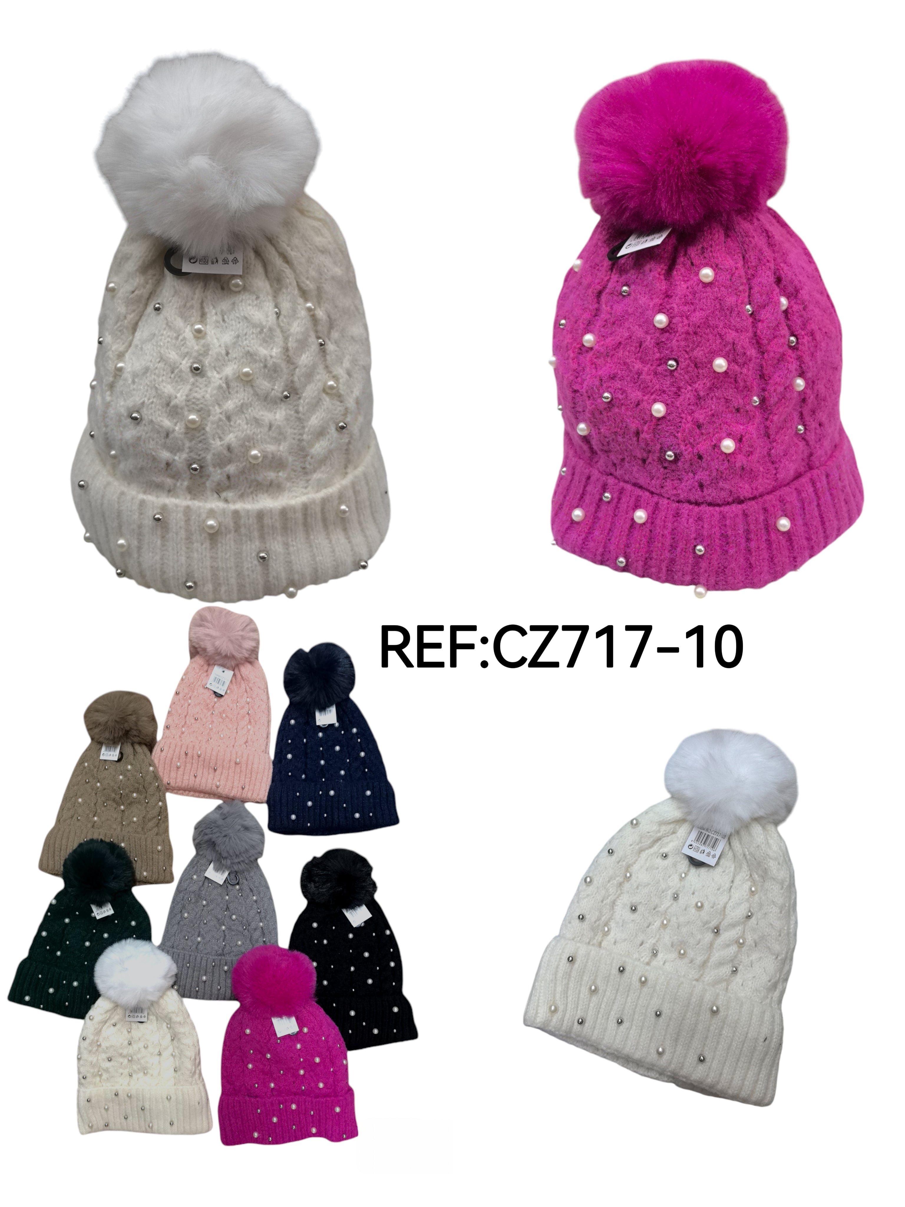 bonnet femme tricoté  perle(x12)#10