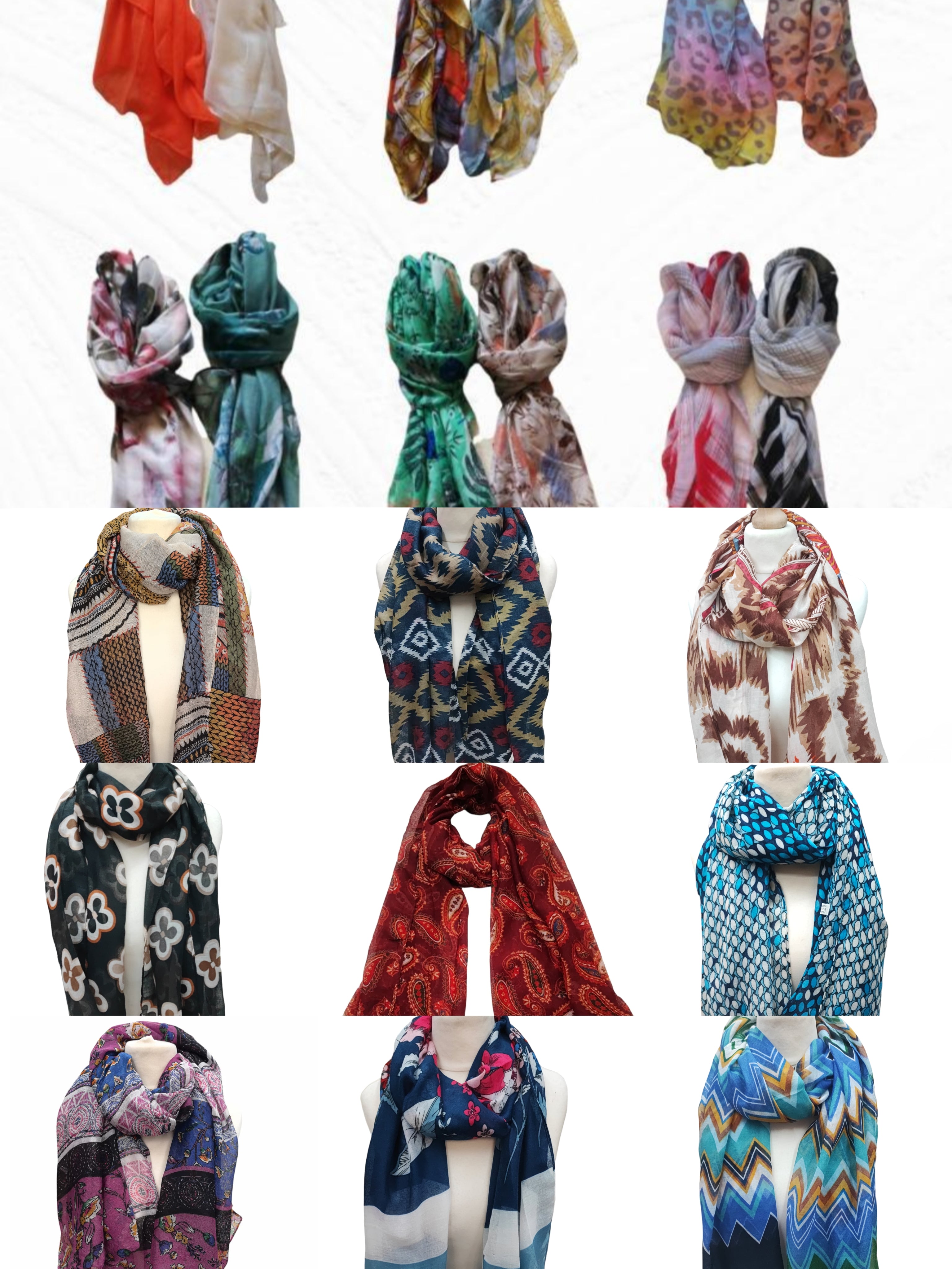 MAXI-LOT Mix foulards mélangés (x60)