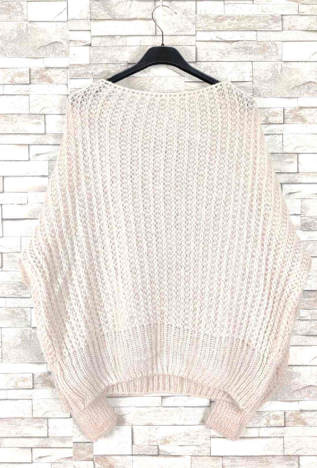 Pull col rond Oversize manche bouffant (x8)