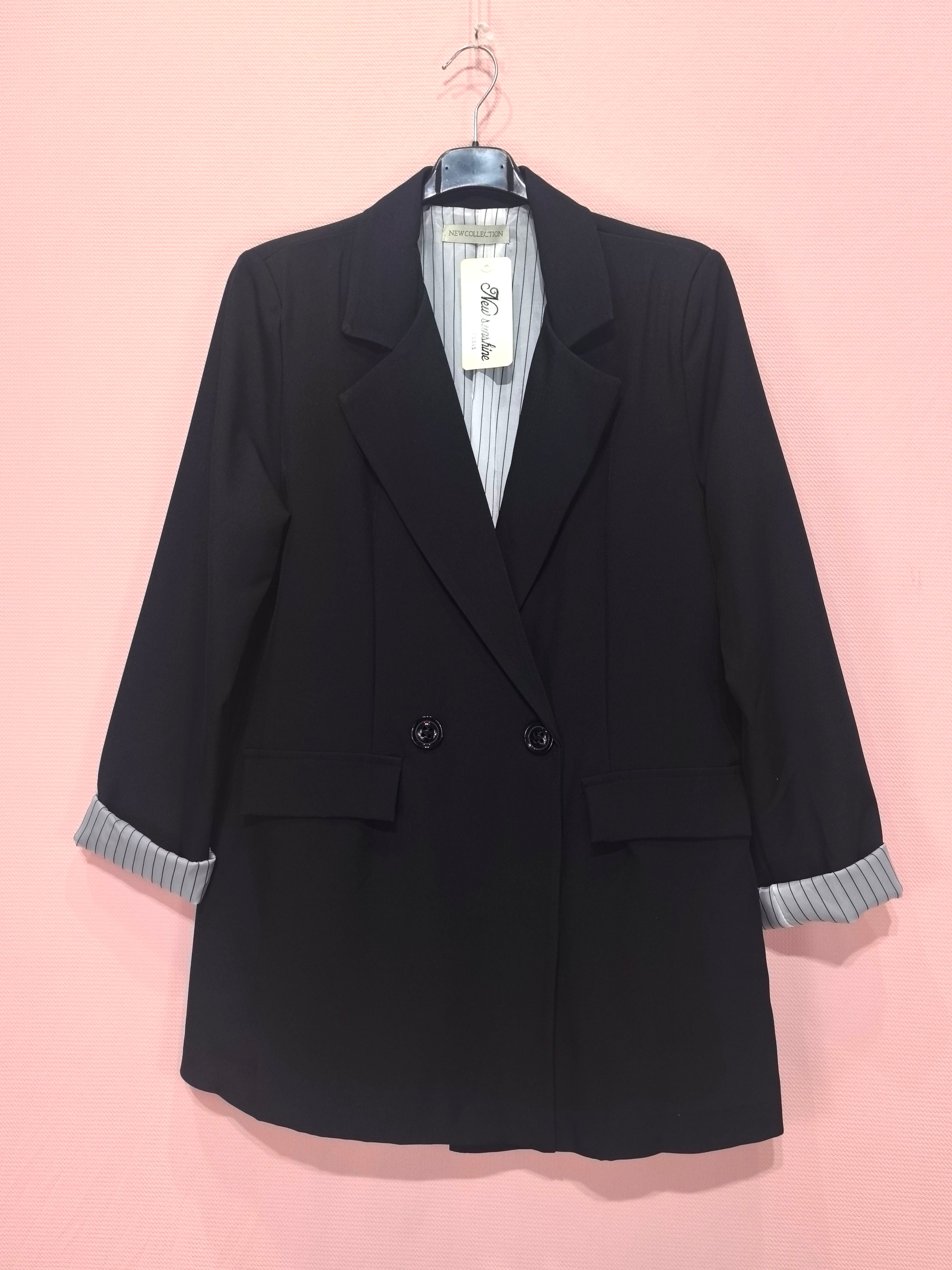 Blazer Avec Boutons Doublure À Rayures (X6)