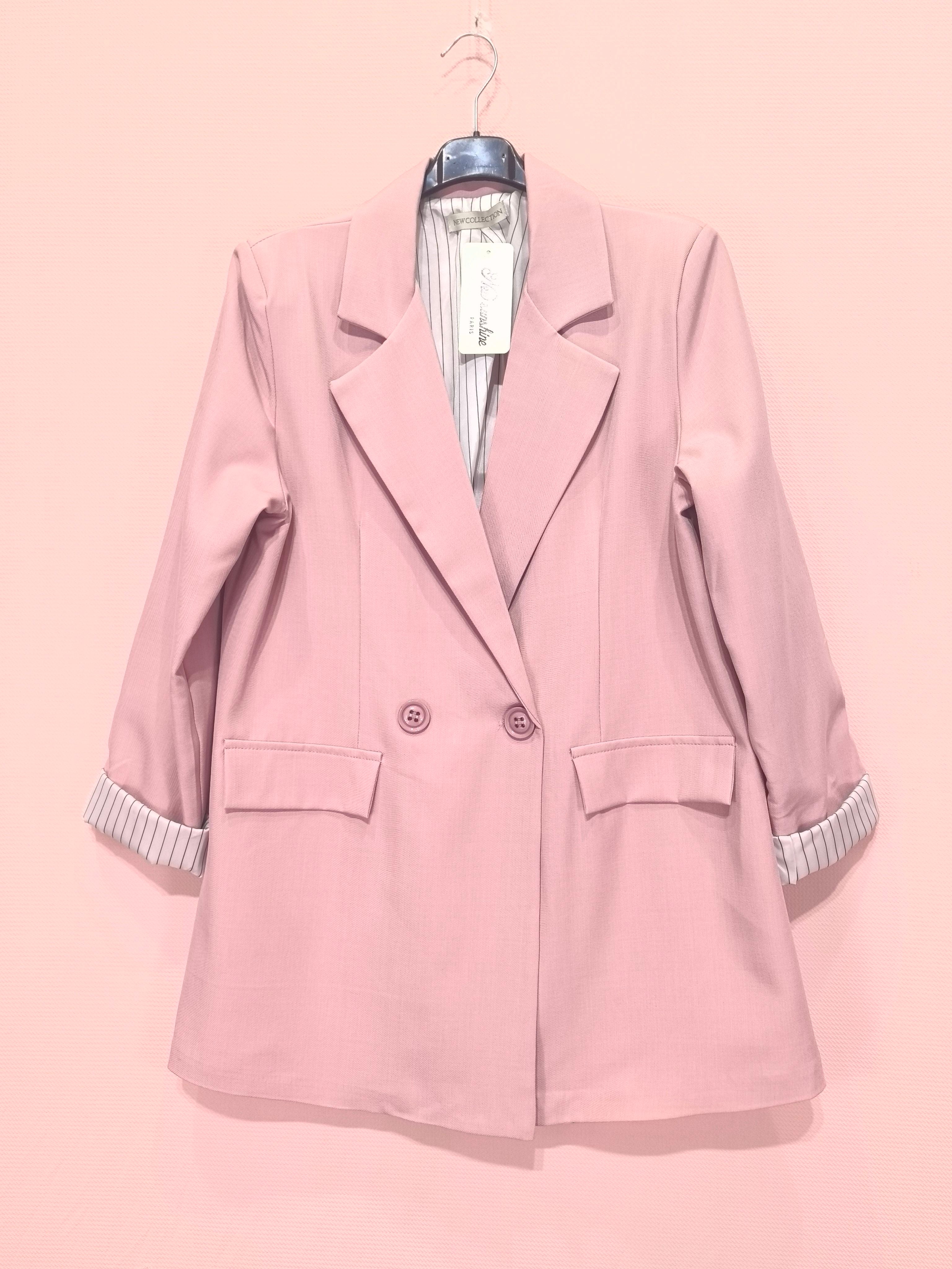 Blazer Avec Boutons Doublure À Rayures (X6)