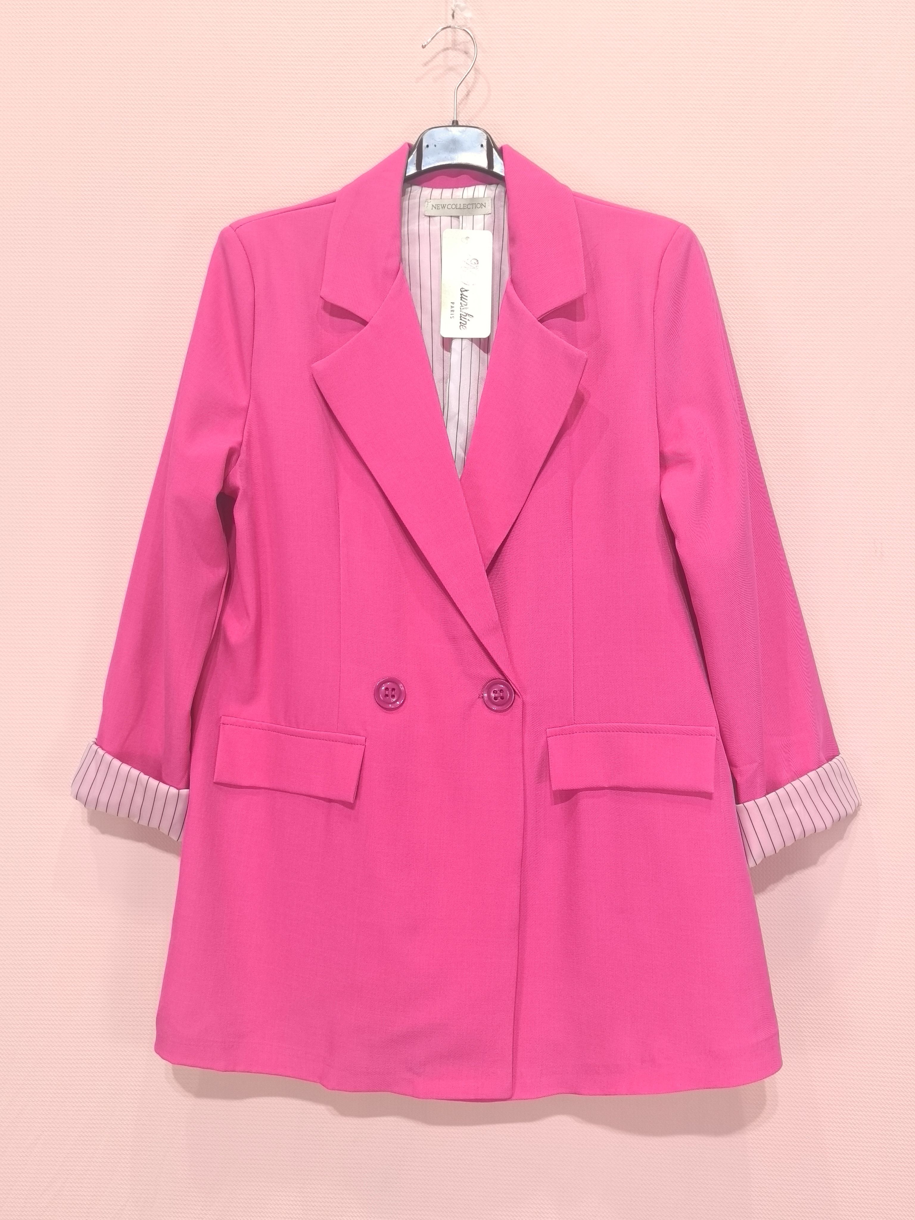 Blazer Avec Boutons Doublure À Rayures (X6)
