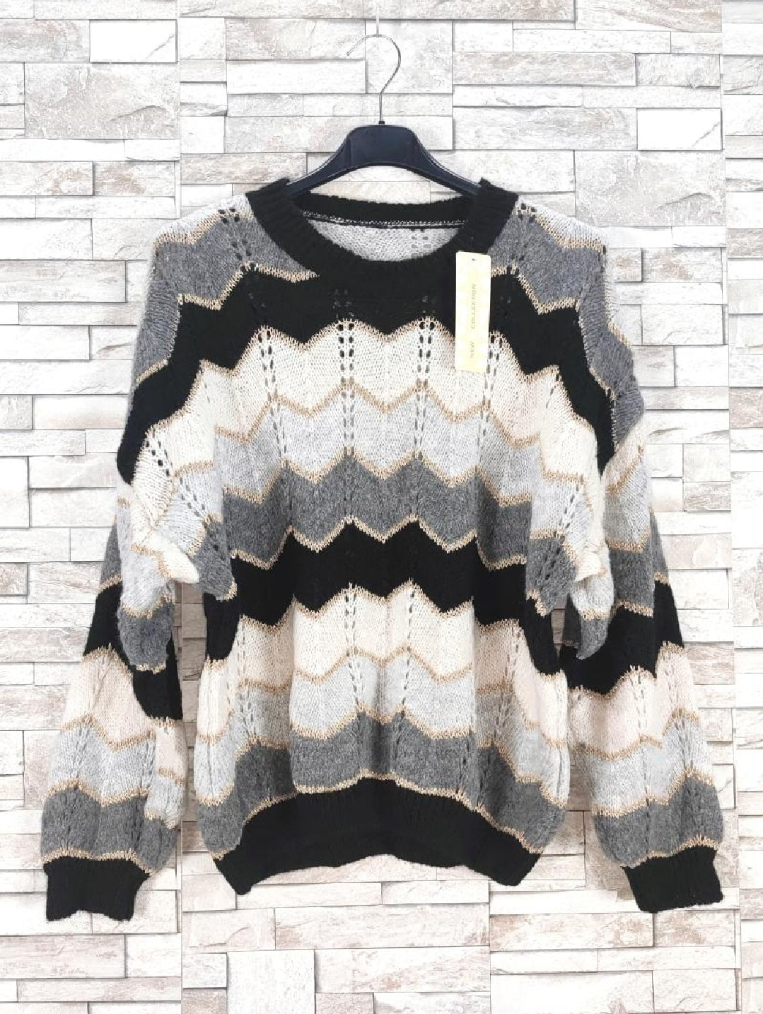 Pull zigzag col rond (x6)