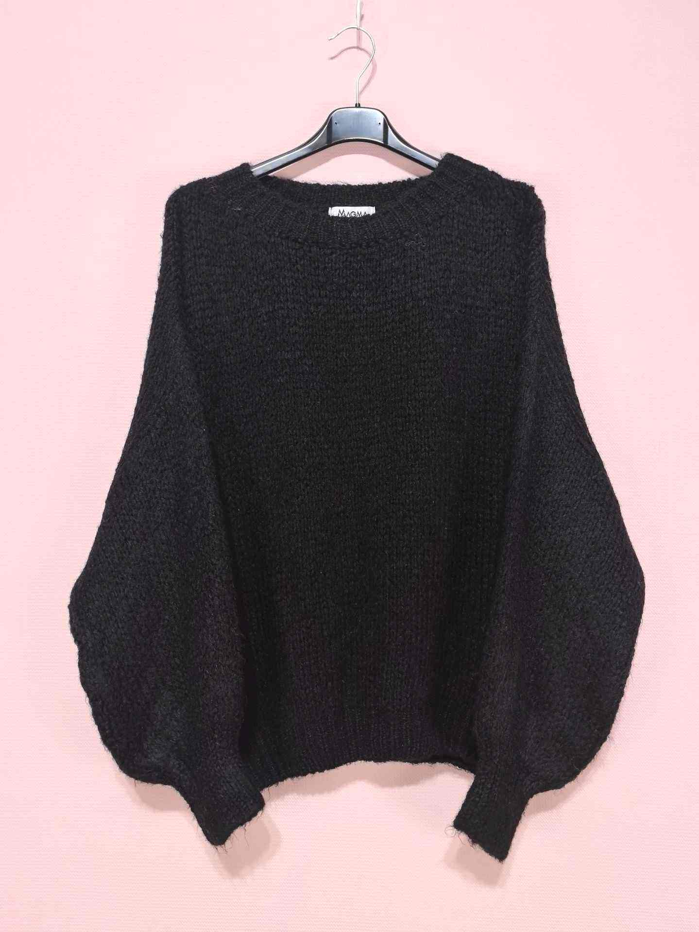 Pull col rond avec manches bouffantes (x6)