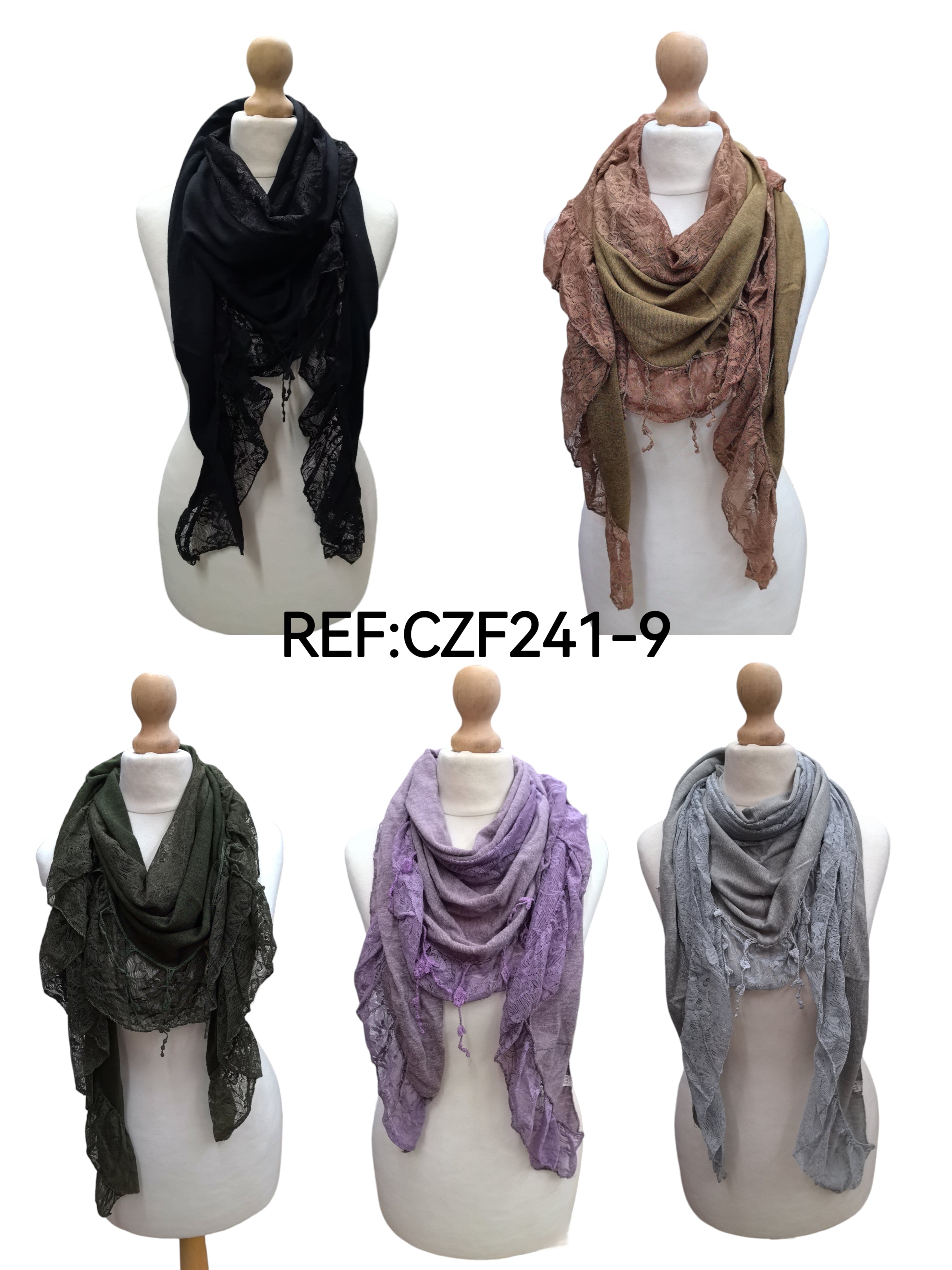 Lace triangle scarves (×12)