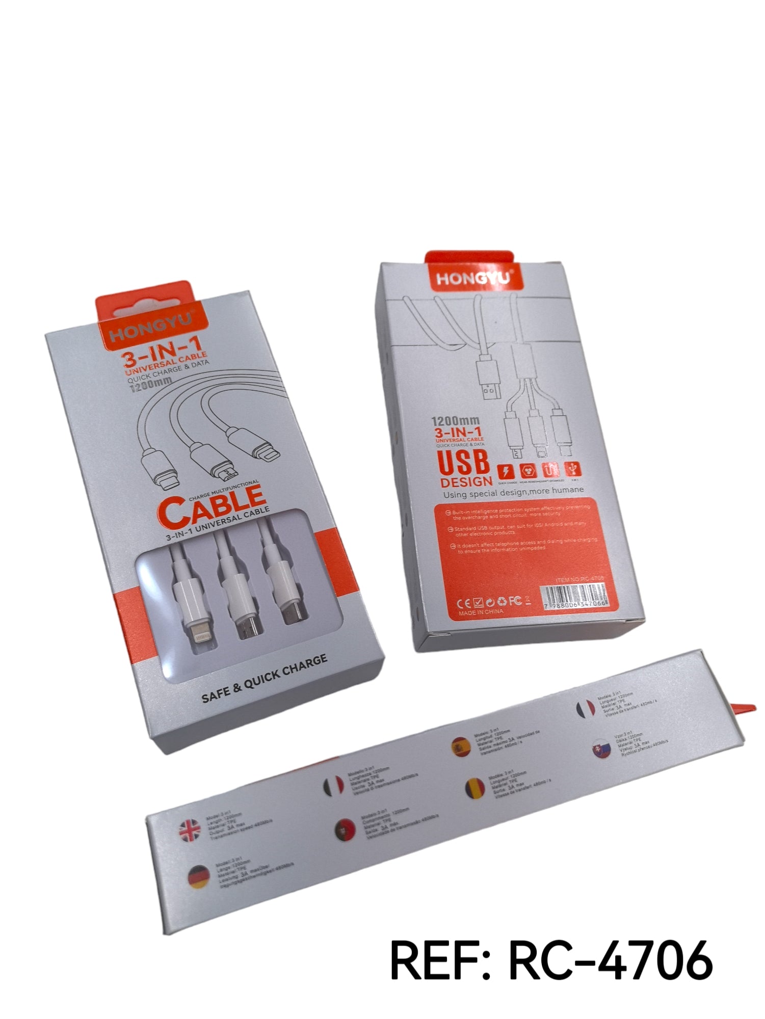 3-IN-1 charger cable (x12)
