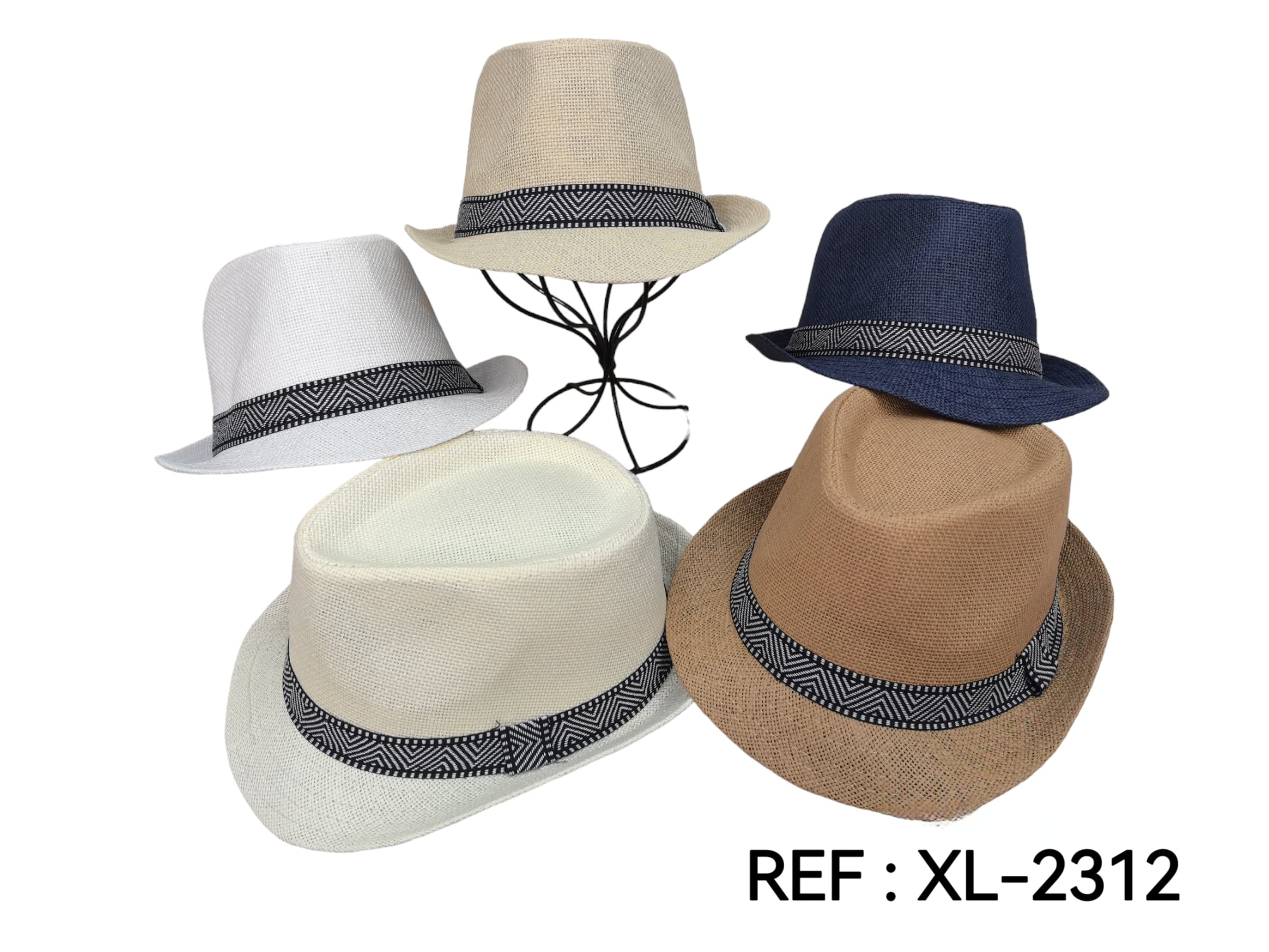 Chapeau de paille avec ruban  (x12)