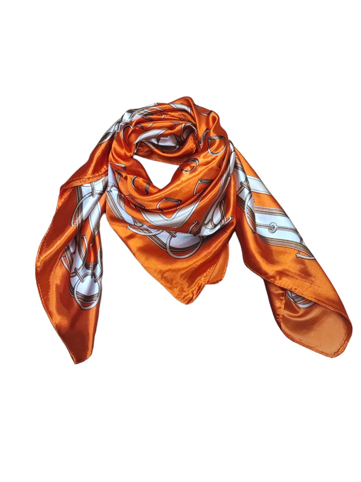 90cm square scarf with fancy print (x10)#3