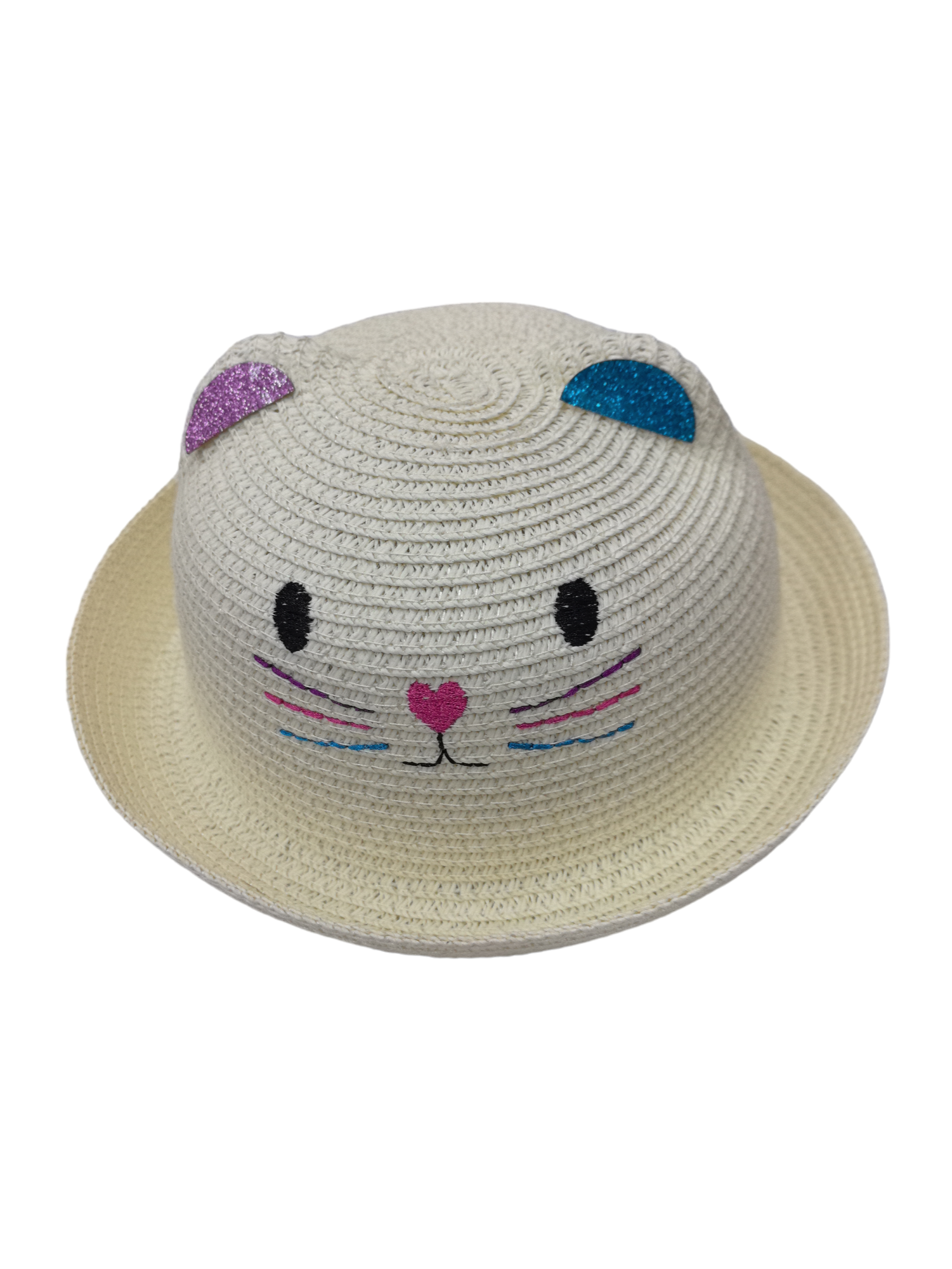 Chapeau enfant décor tête de chat (x12)