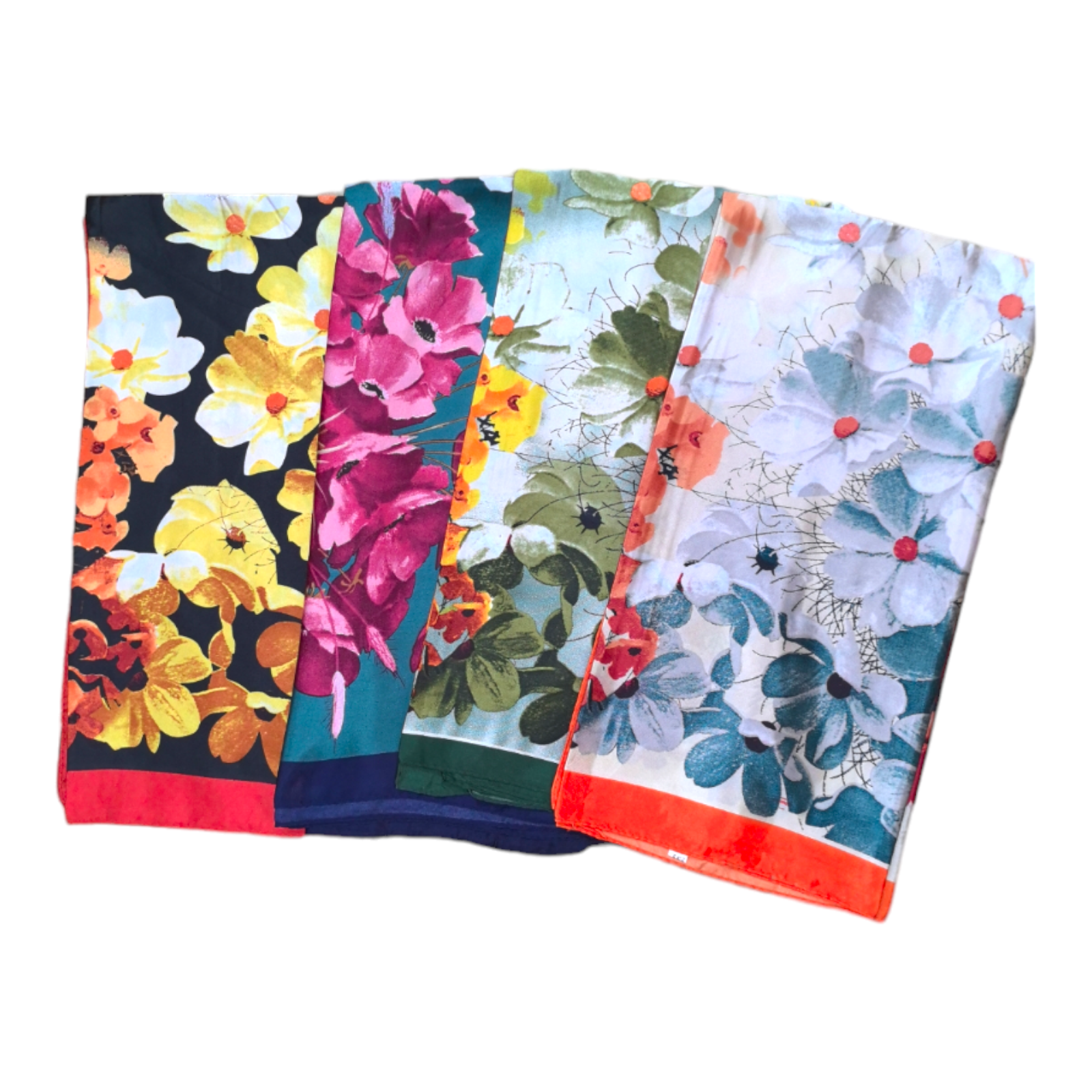 Foulard carré  90cm imprimé fantaisie (x10)#5