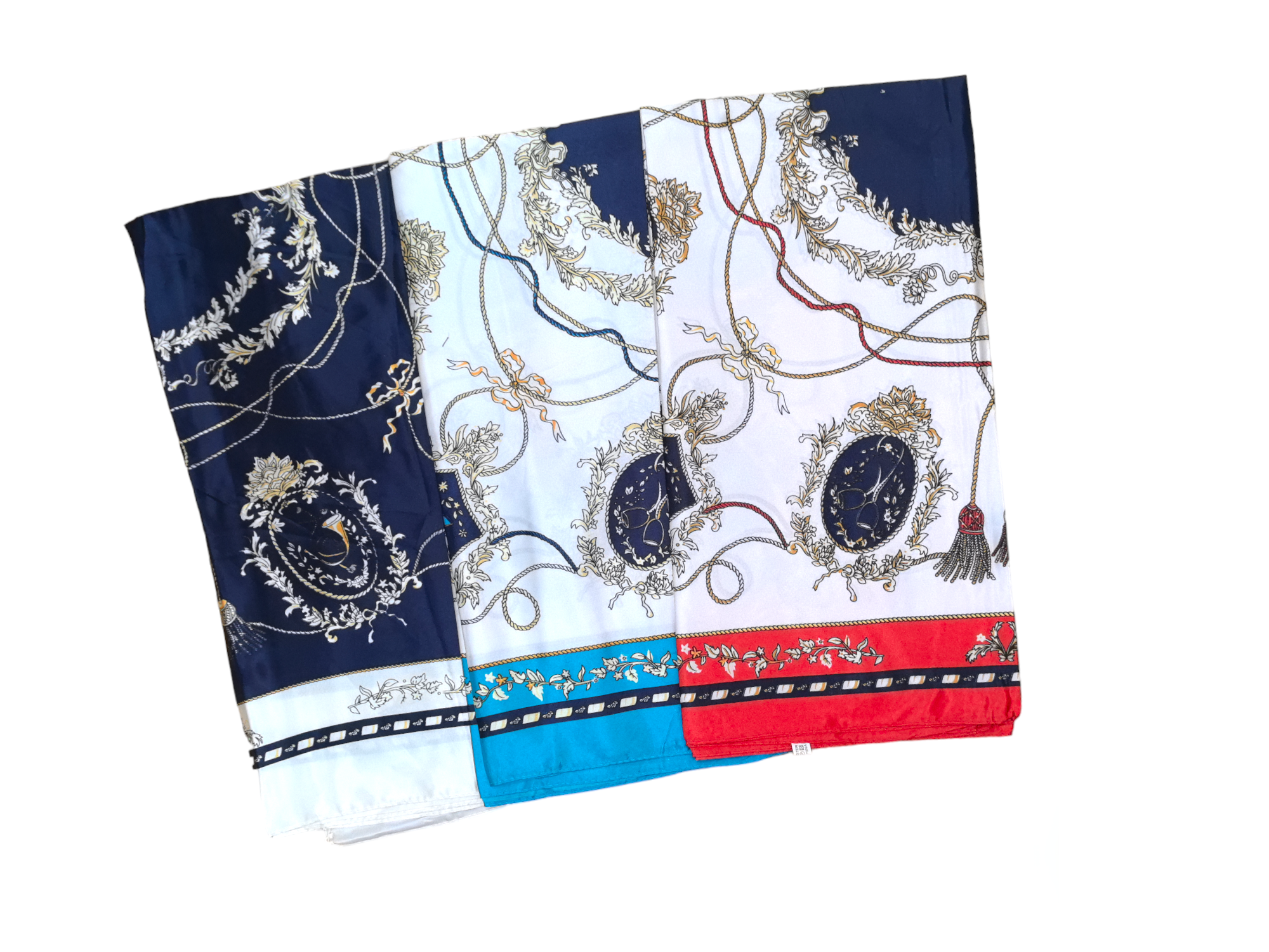 Foulard carré  90cm imprimé fantaisie (x10)#9