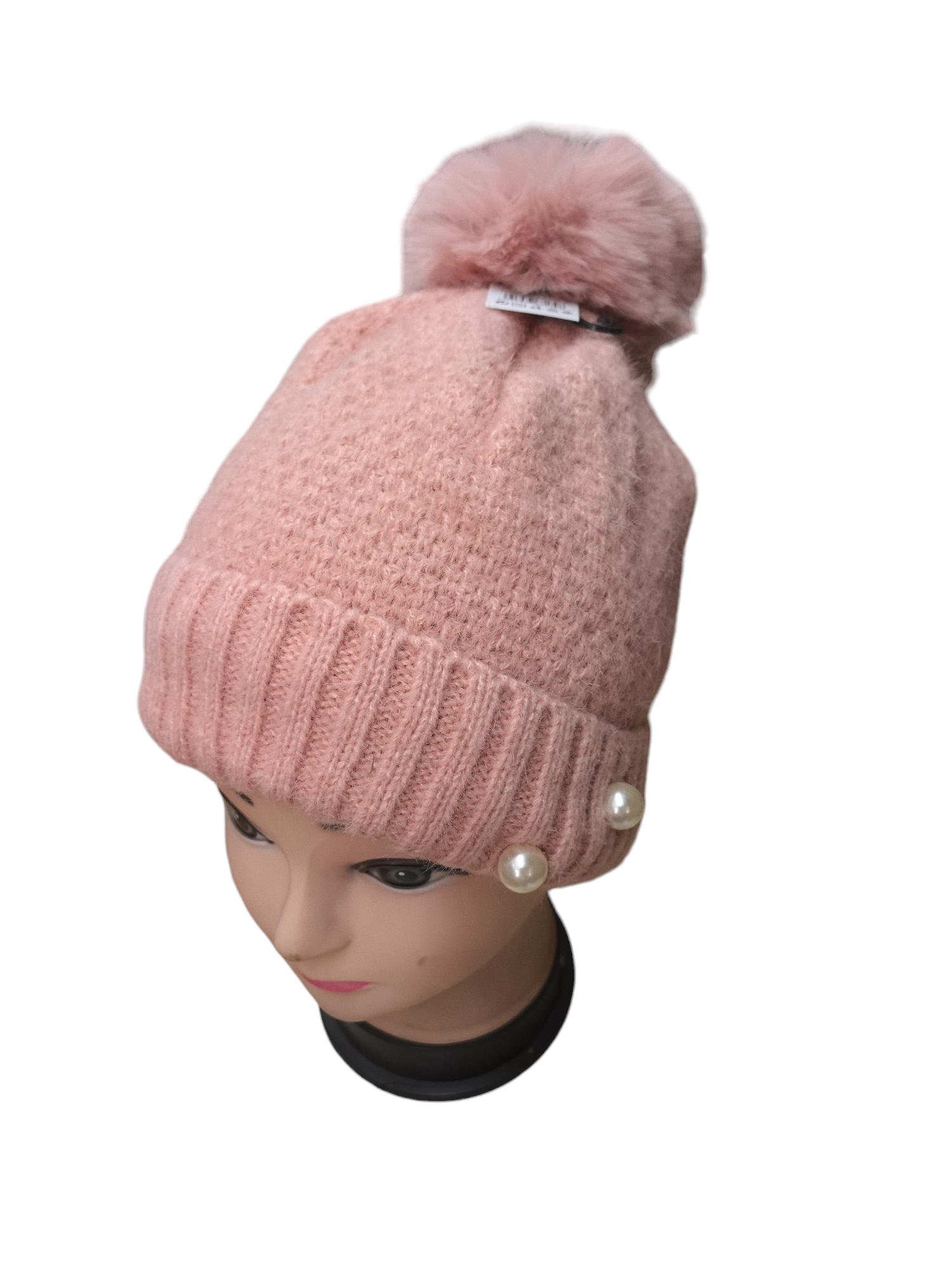 bonnet femme tricoté broche perle(x12)#9