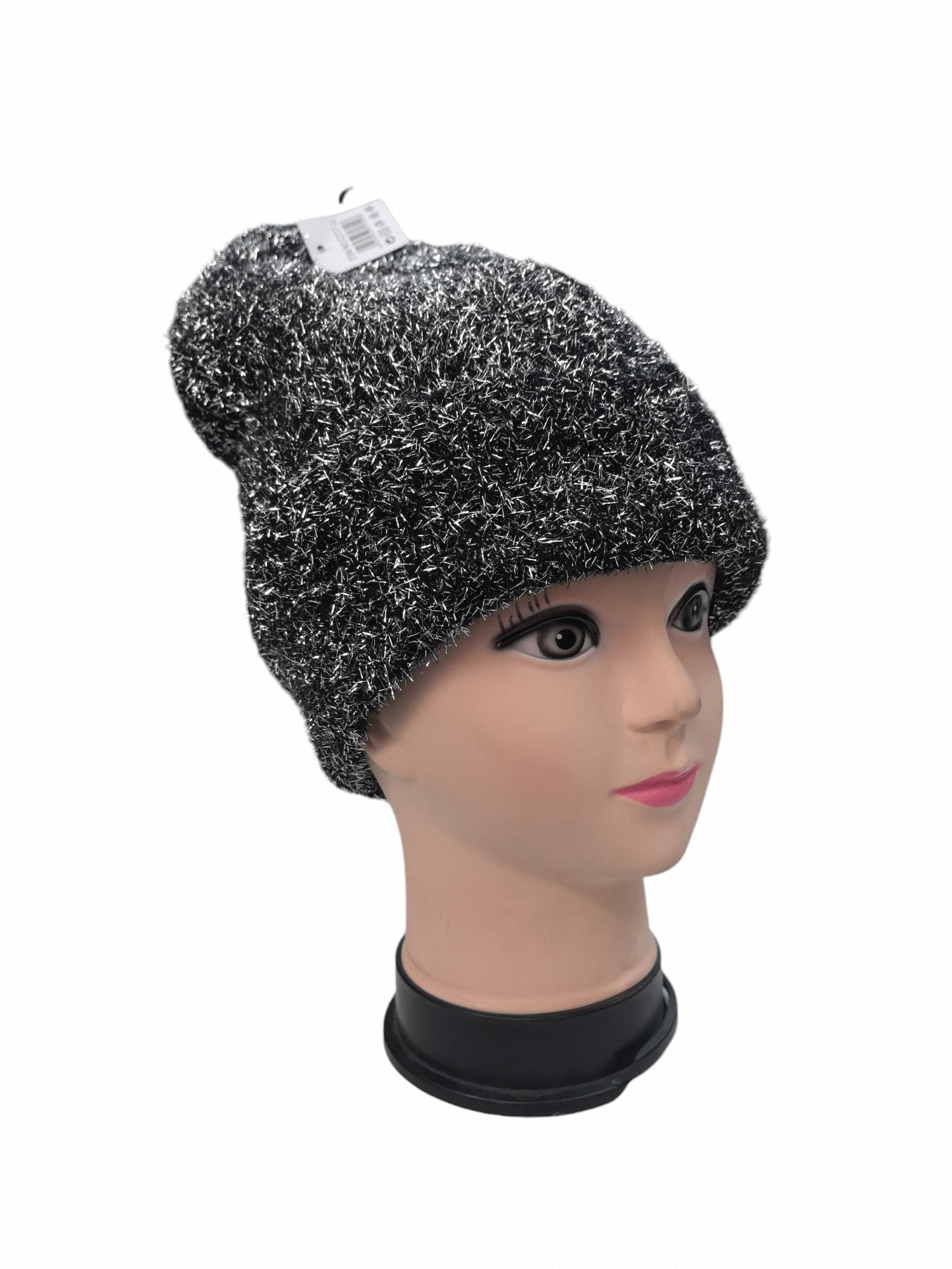 bonnet femme tricoté fil d'argent(x12)#11