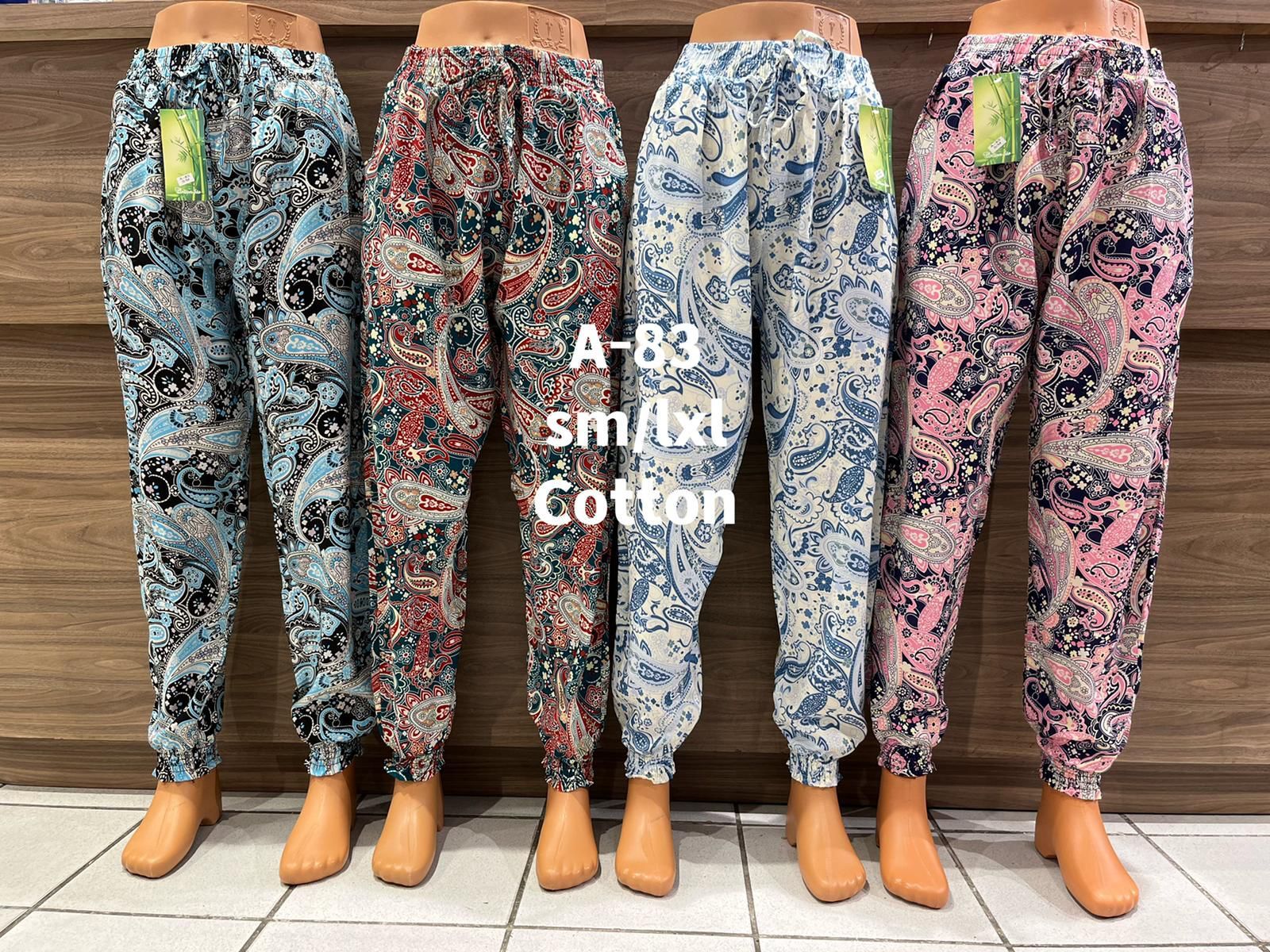 Flowy pants with Paisley pattern (x12)#83