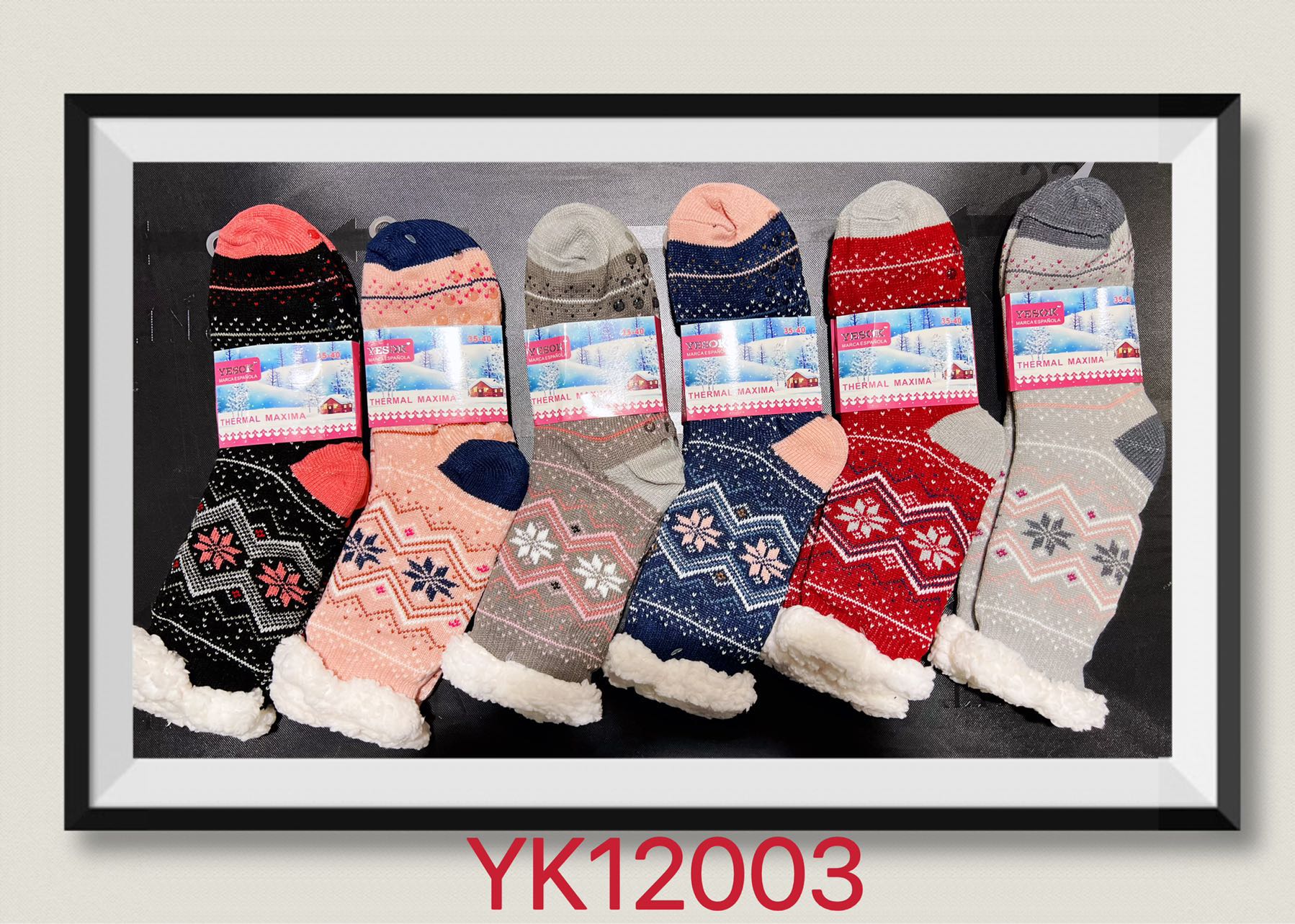 WOMEN Winter fur-lined socks T35- 40 (x12) #003
