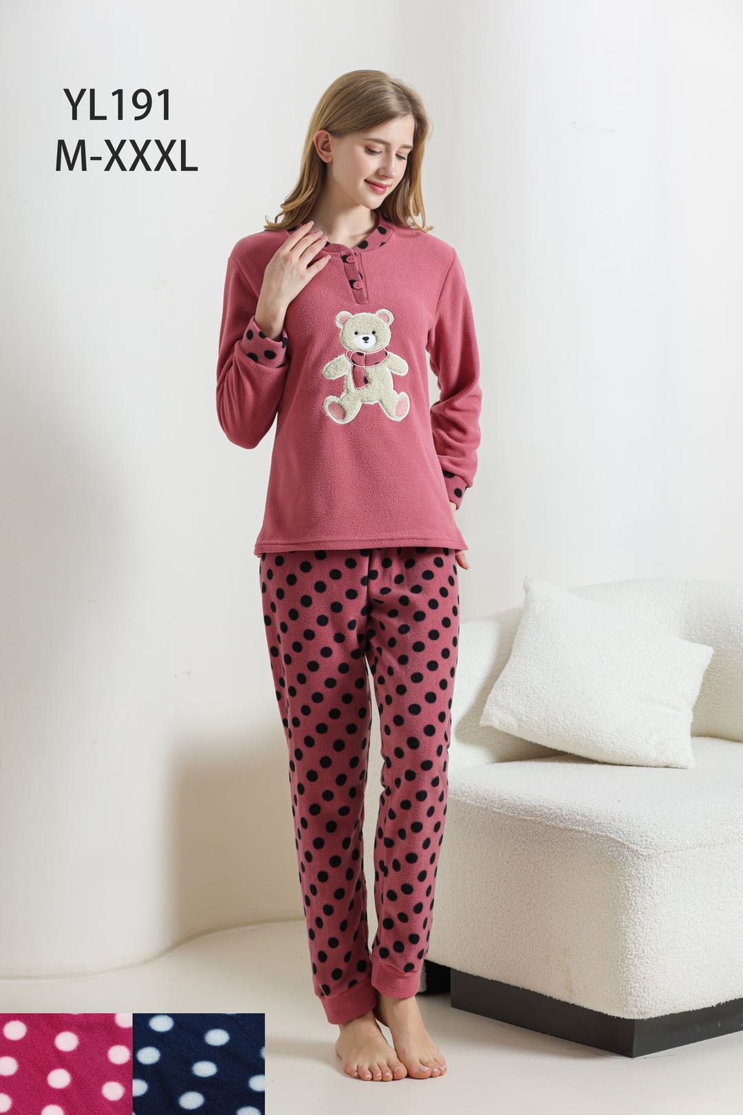 Ensemble pyjama ours/tailles mélanges (x15)