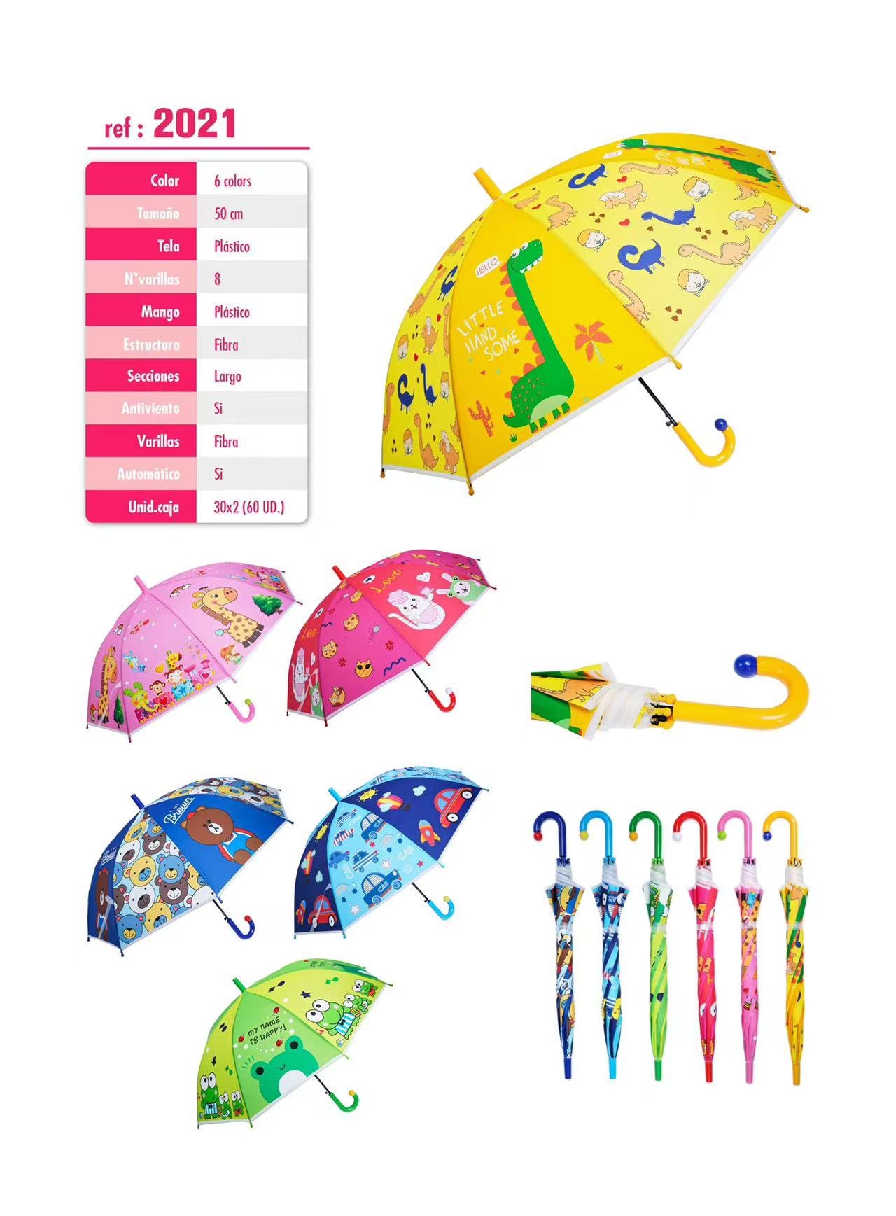 LOT DE 12 - Parapluie transparent ENFANT #2021