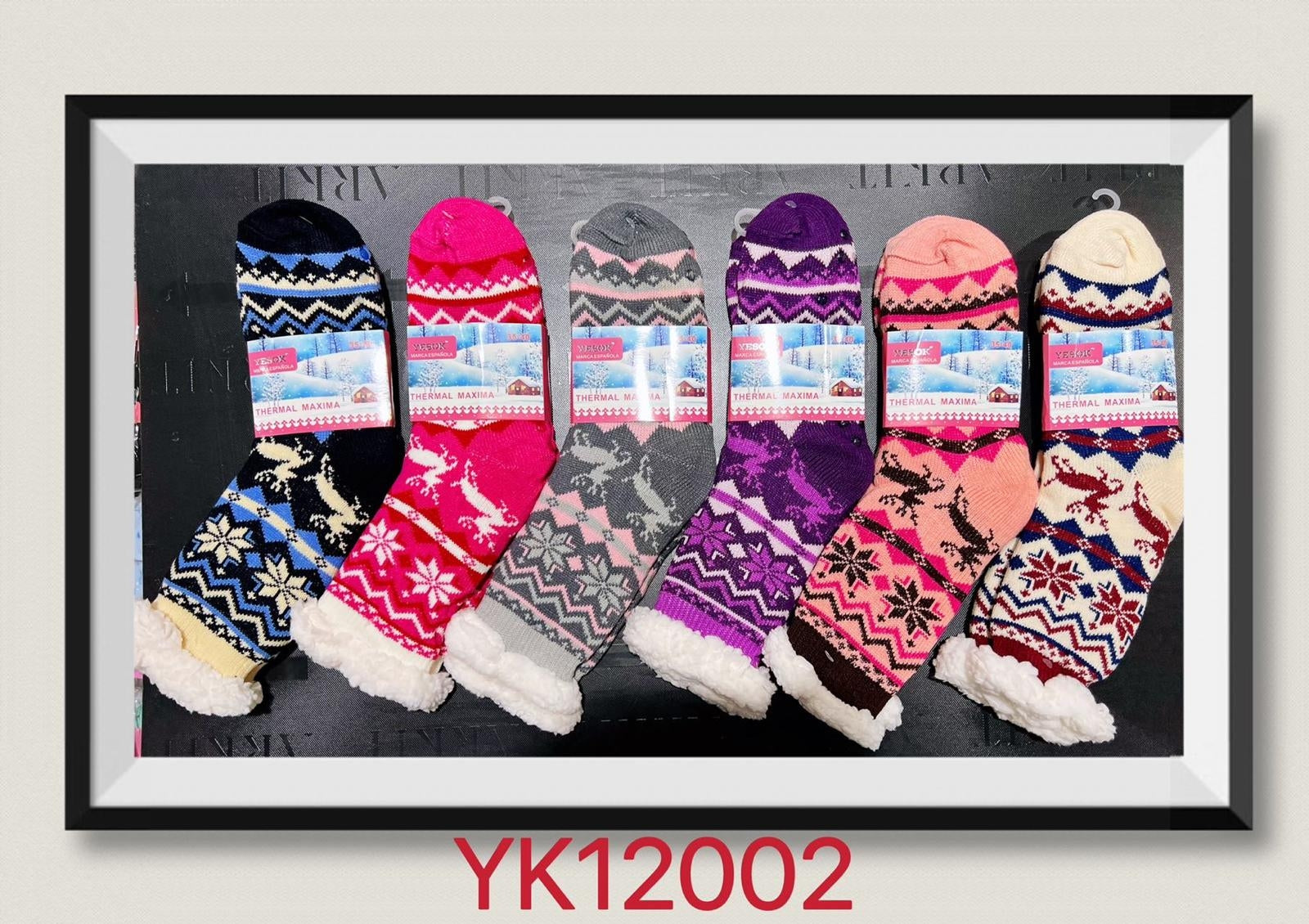 FEMME Chaussettes fourrées  Hiver  T35- 40  (x12)YK12002