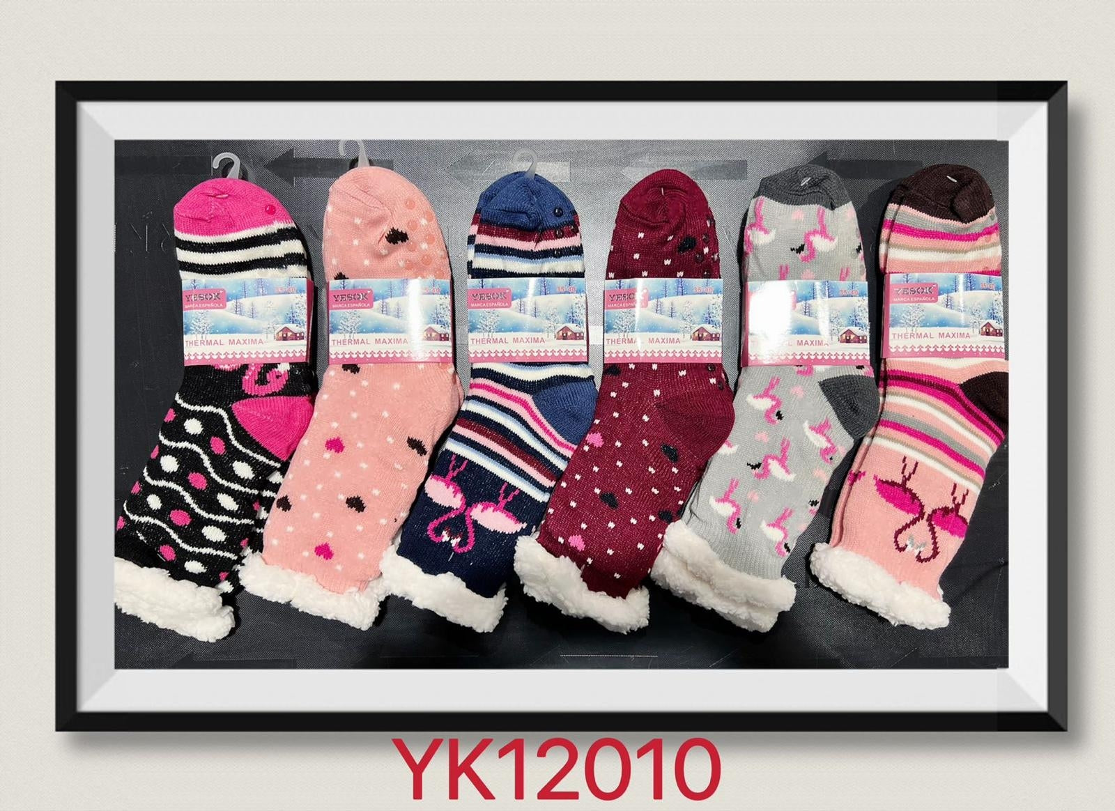 FEMME Chaussettes fourrées  Hiver  T35- 40  (x12)YK12010